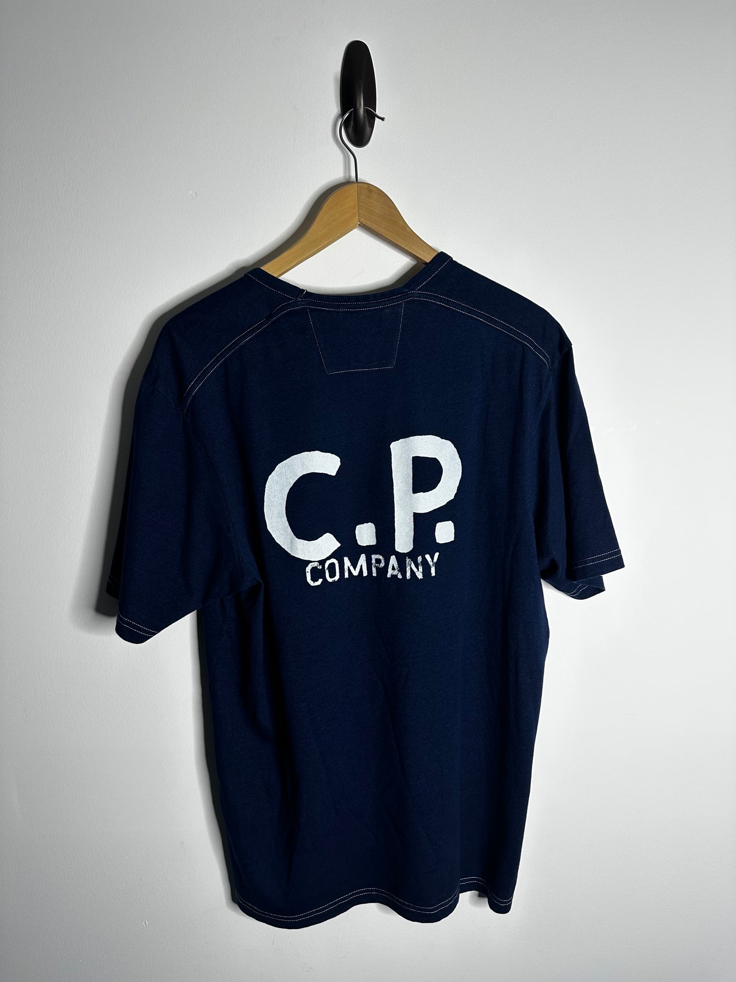 C.P. Company Denim Blue Sailor Print T - Shirt - Large