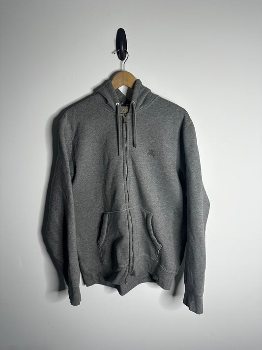 Burberry Grey Full Zip Nova Check Hood Hoodie - Extra Large