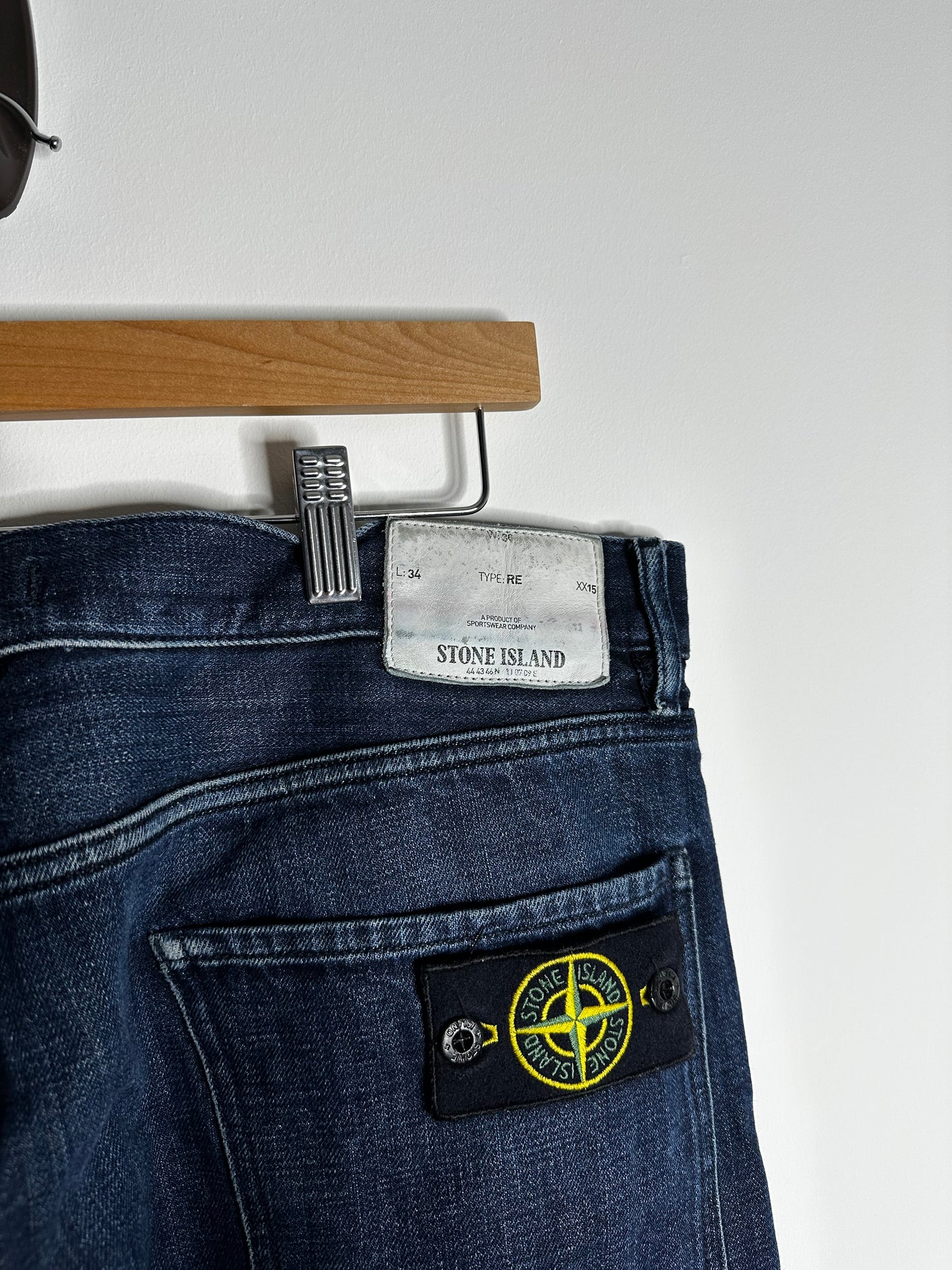 Stone Island Blue Denim Jeans - 36 Waist / 34 Leg