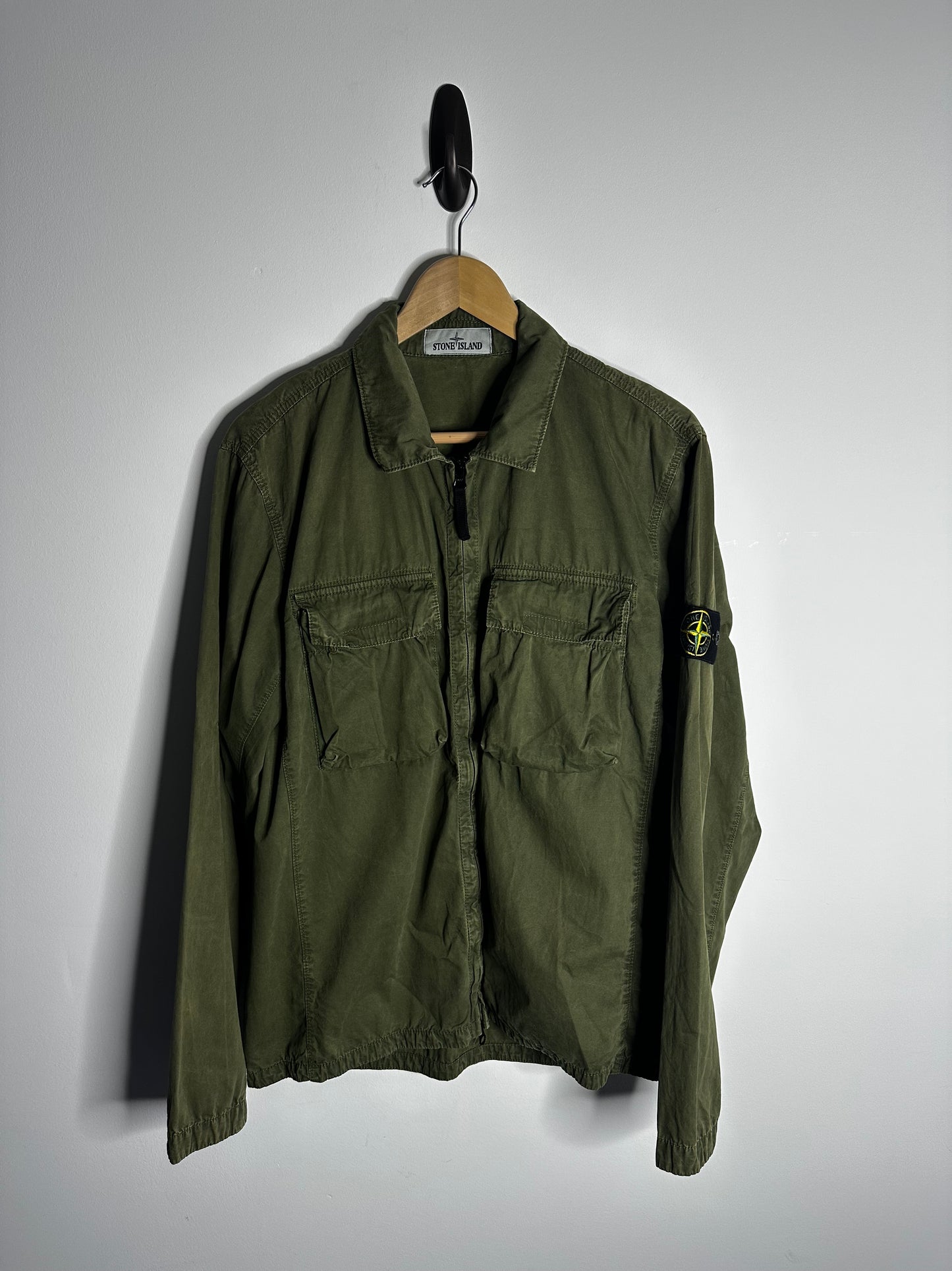 Stone Island Khaki Double Pocket Overshirt - Large