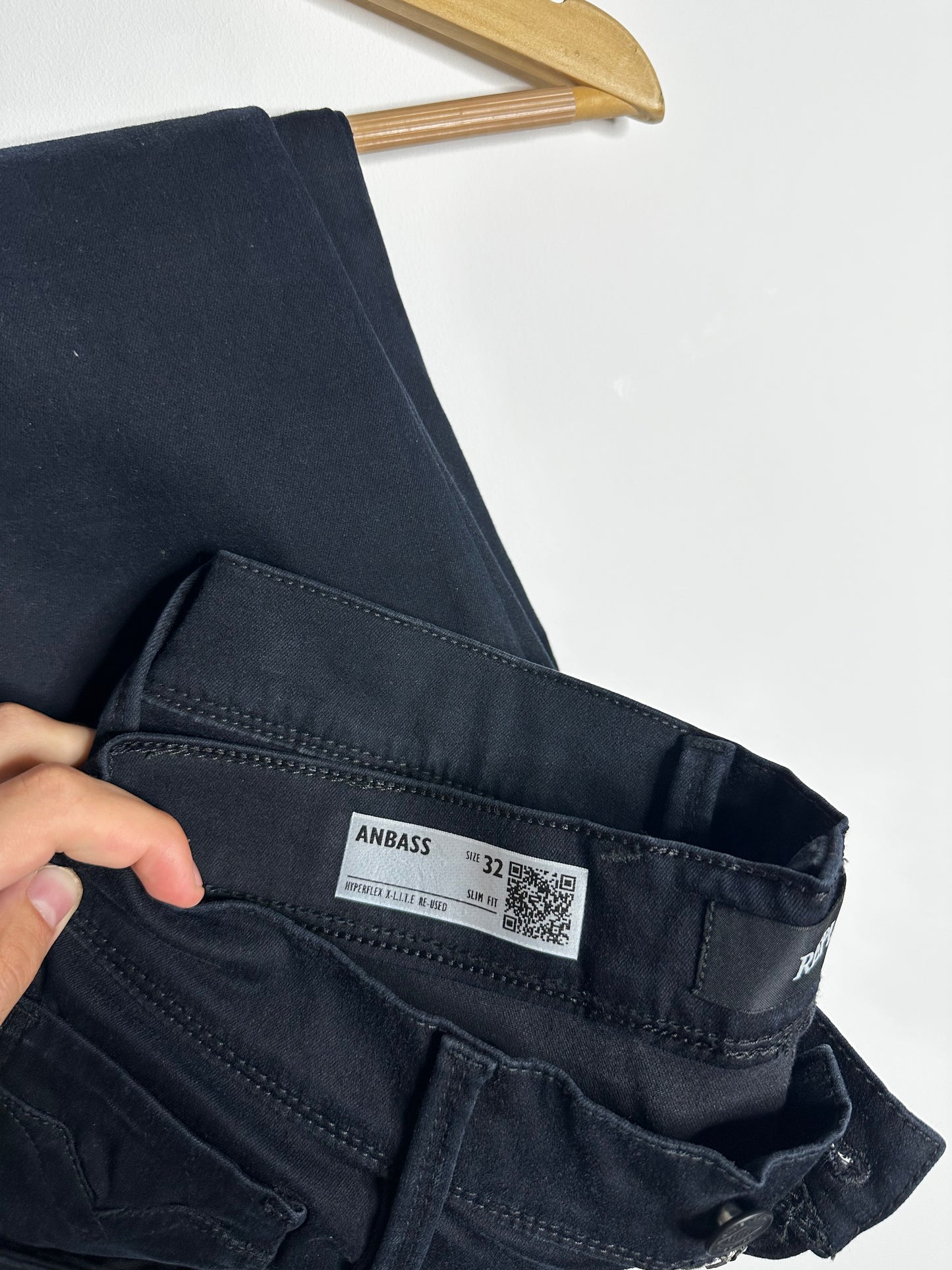 Replay Dark Navy Anbass Hyperflex Jeans - 32 Waist / 32 Leg