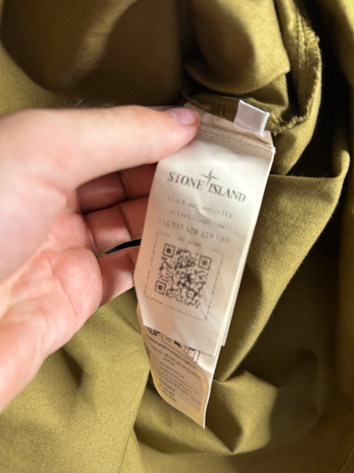 Stone Island Olive Supima Cotton Twill Stretch - TC Overshirt - Extra Large