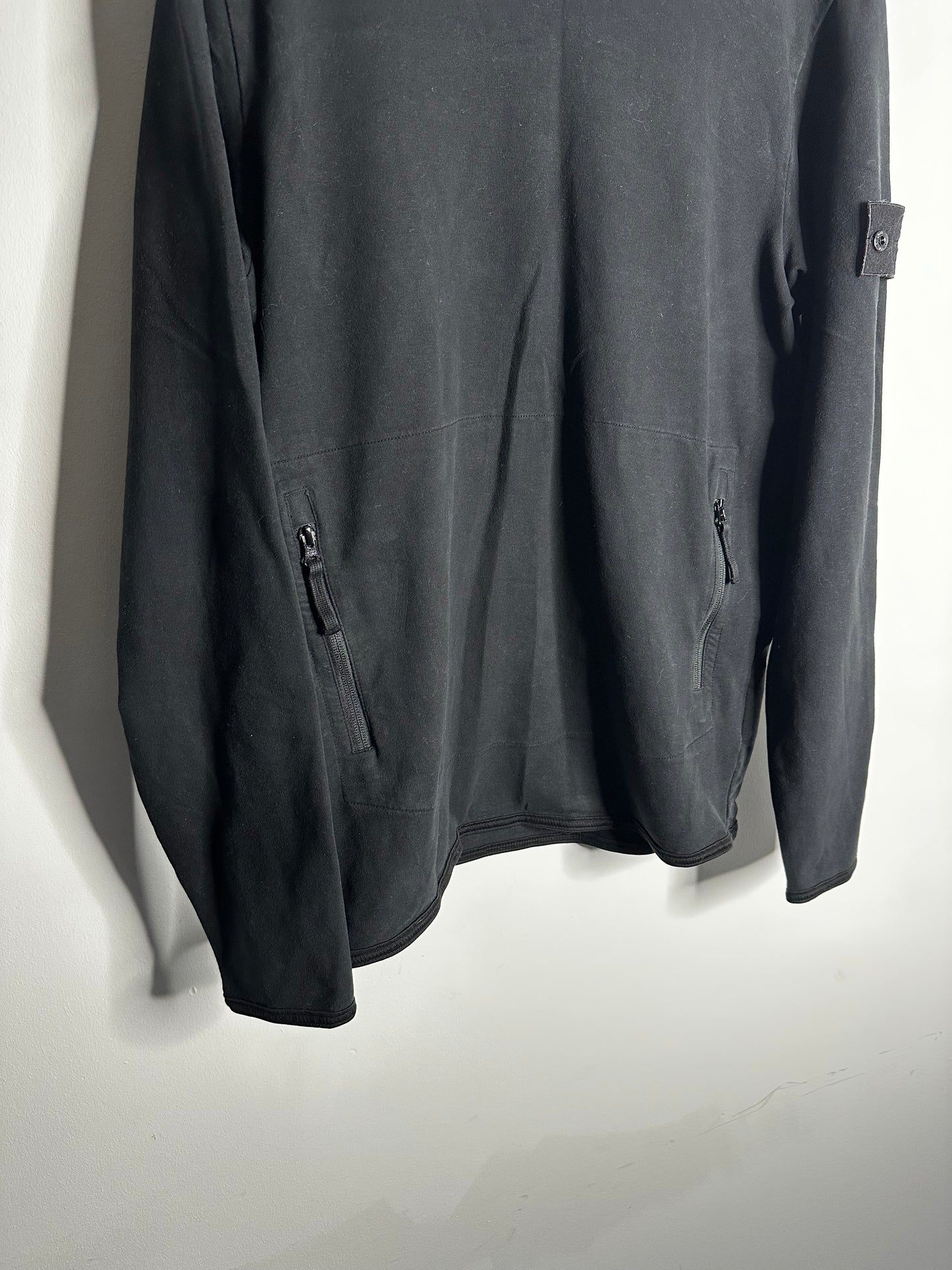 Stone Island Black Ghost Mock Neck Sweatshirt - Large