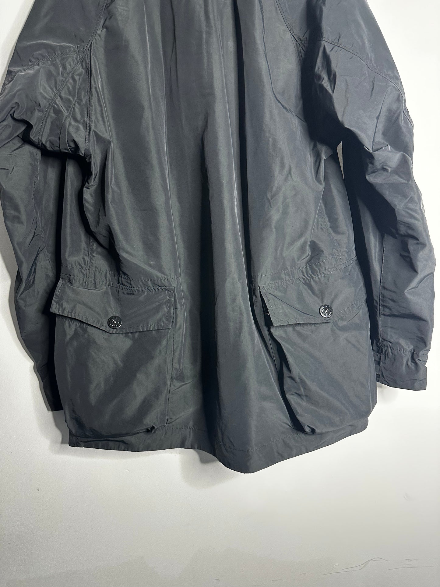 Stone Island Black Micro Reps Multipocket Parka - Large