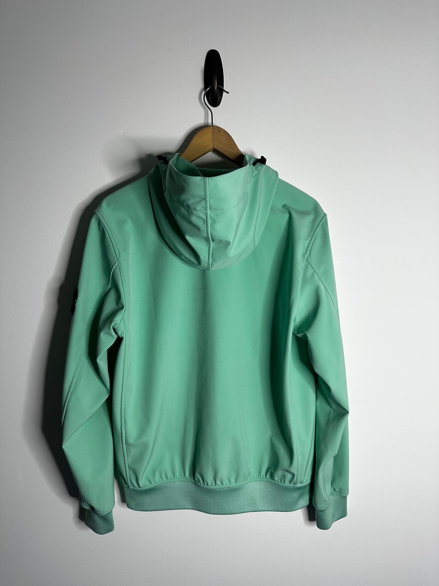 Stone Island Mint Green Light Soft Shell - R eDye Technloogy Hooded Jacket - Medium