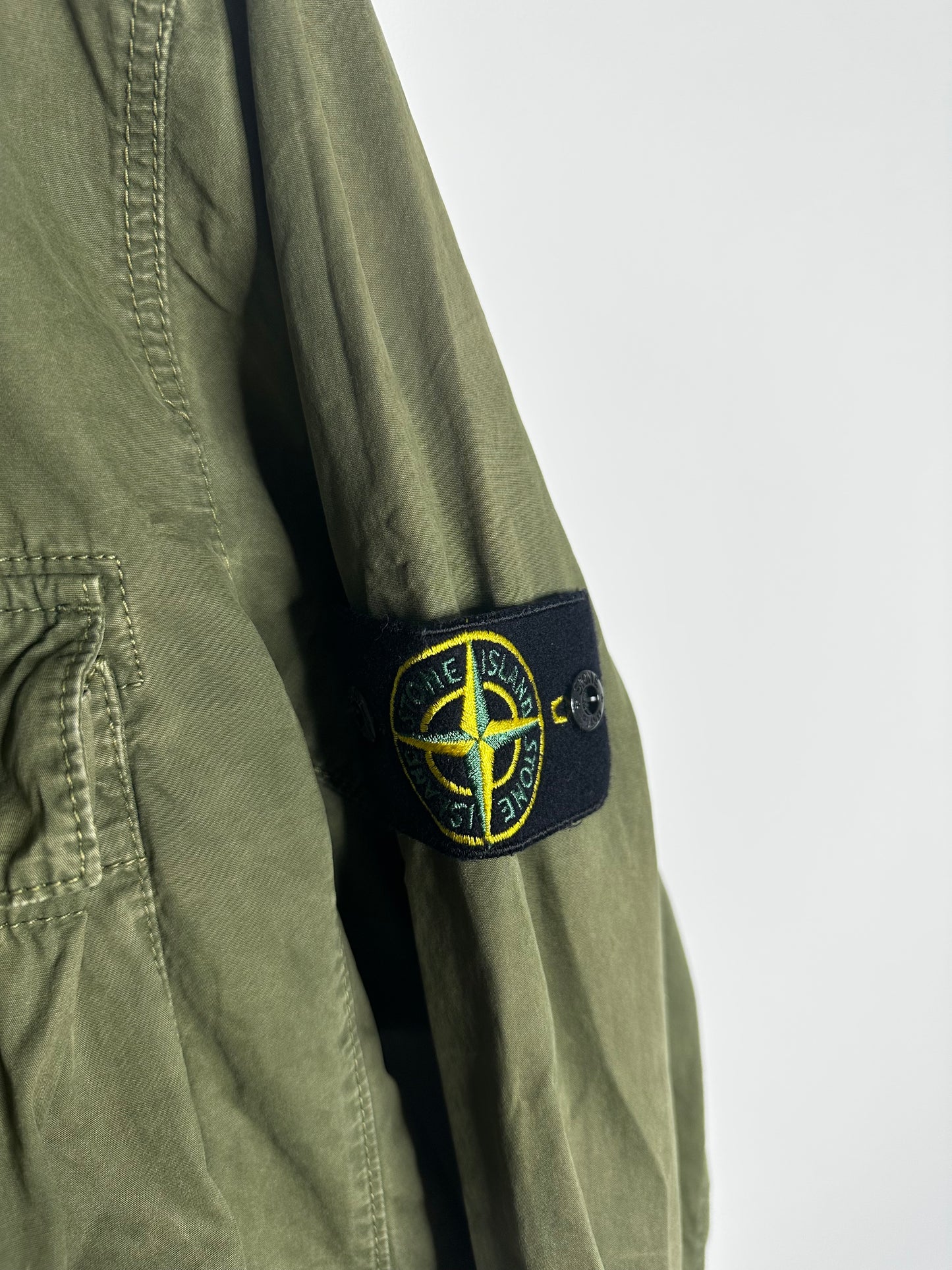 Stone Island Khaki Double Pocket Overshirt - Large