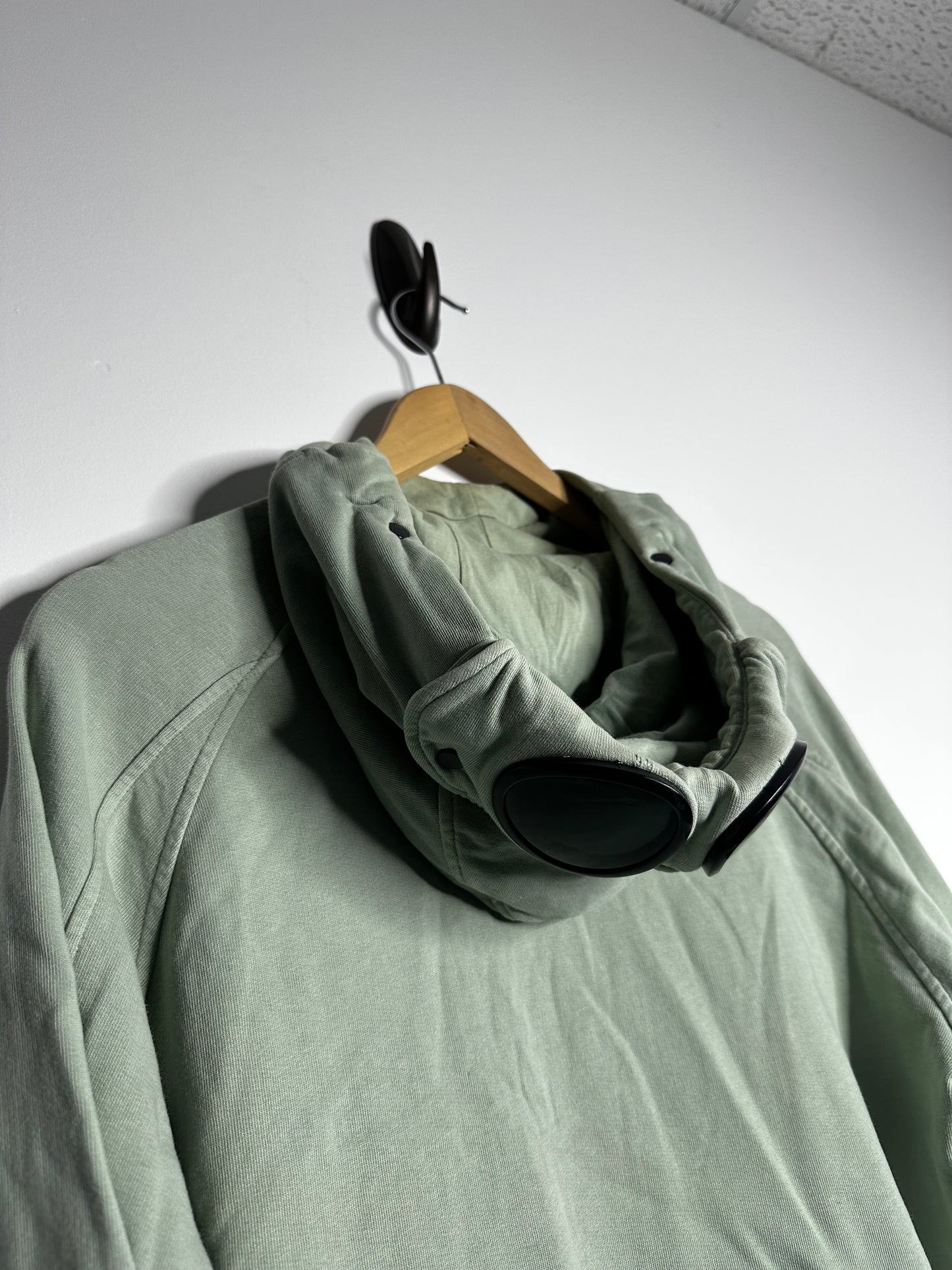 C.P. Company Green Pull Over Goggle Hoodie - Large