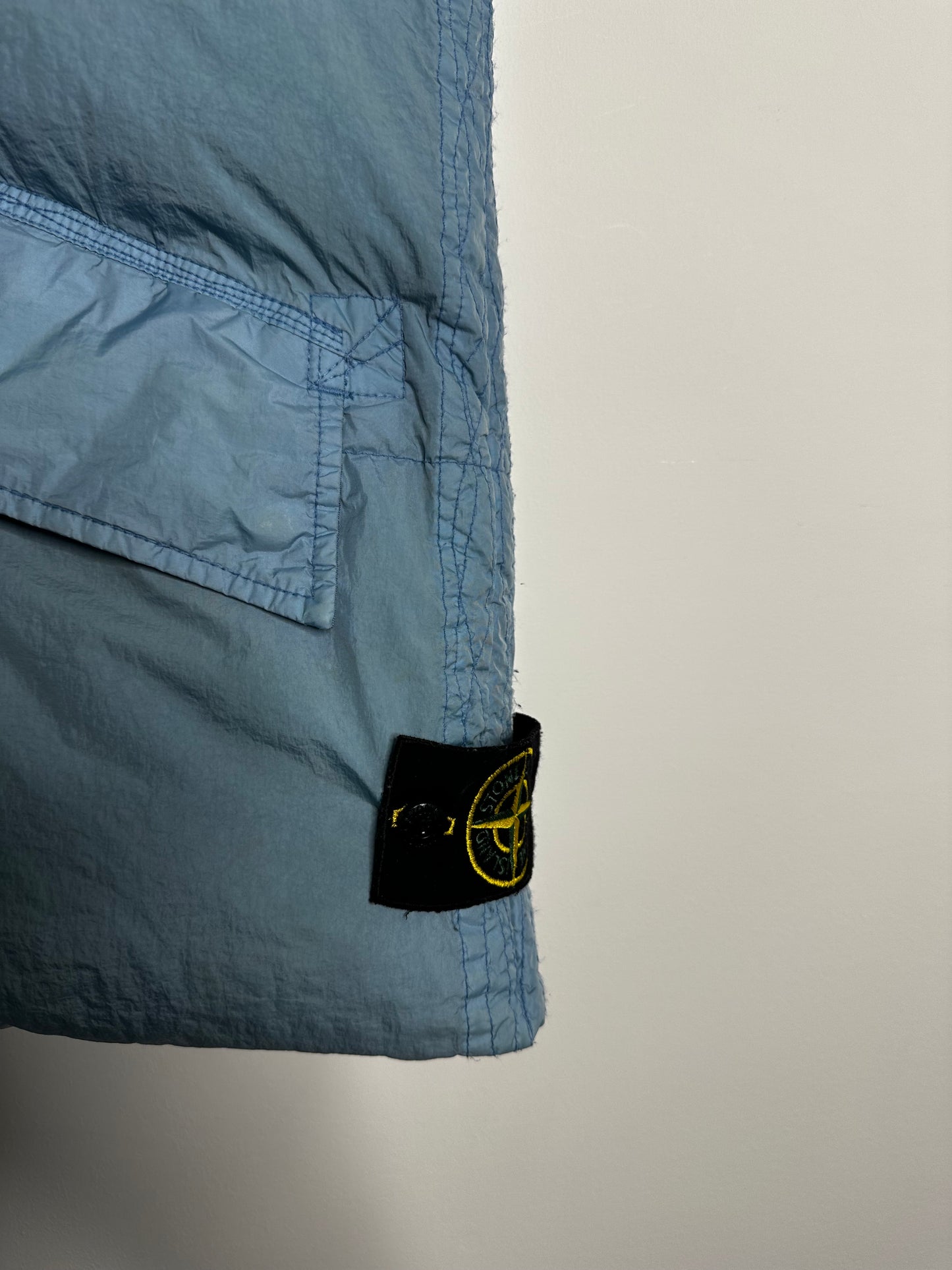 Stone Island Blue Crinkle Reps R-NY Down Gilet - Medium