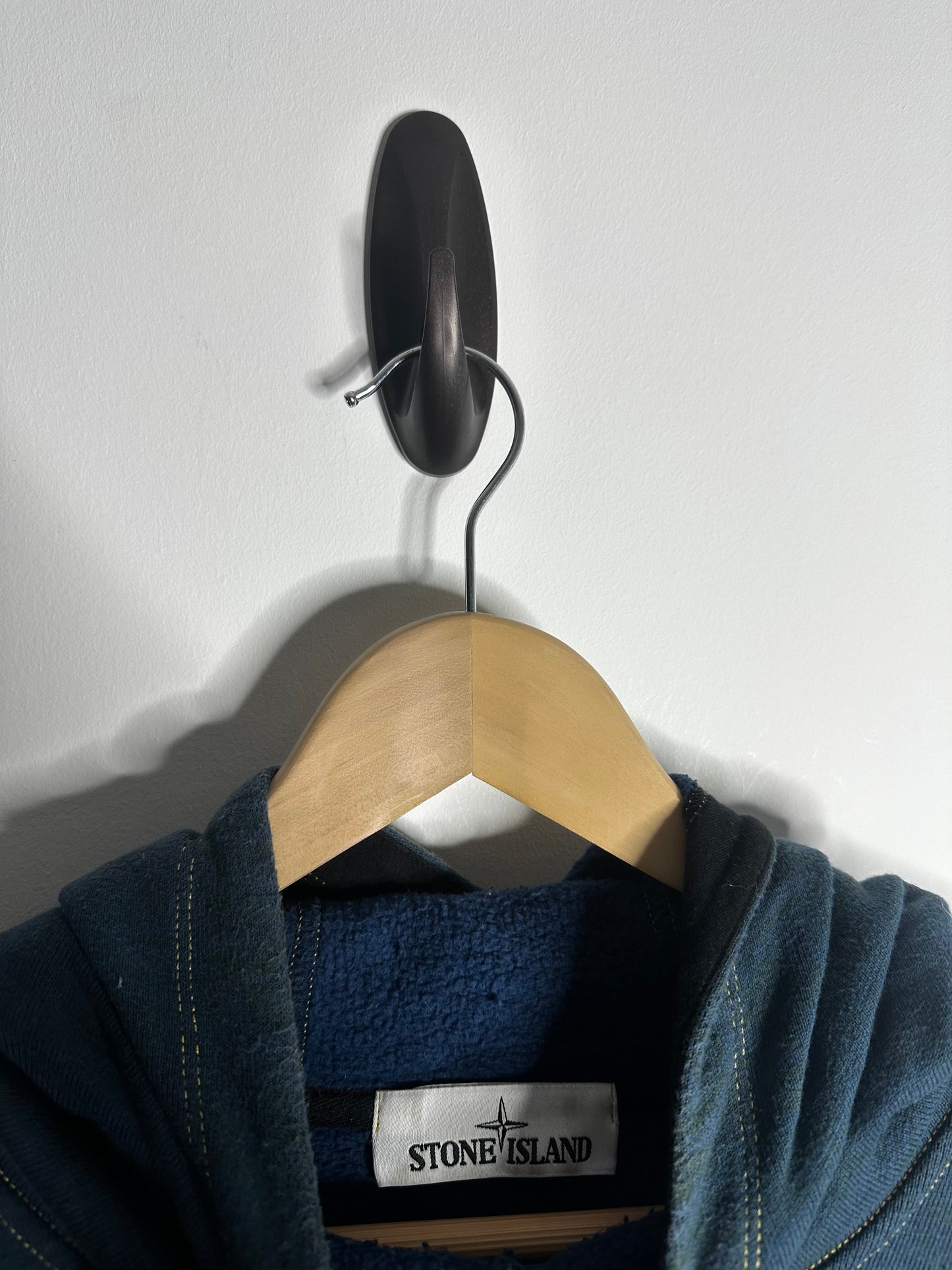 Stone Island Blue Multi Zip Pocket Hoodie - Extra Large