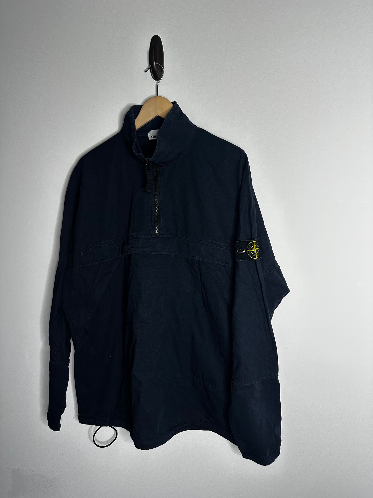Stone Island Navy Ripstop Pullover Smock - Extra Large