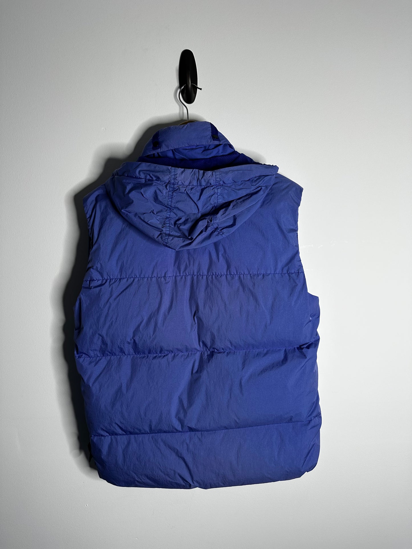 Stone Island Blue Garment Dyed Crinkle Reps NY Down Gilet - Medium