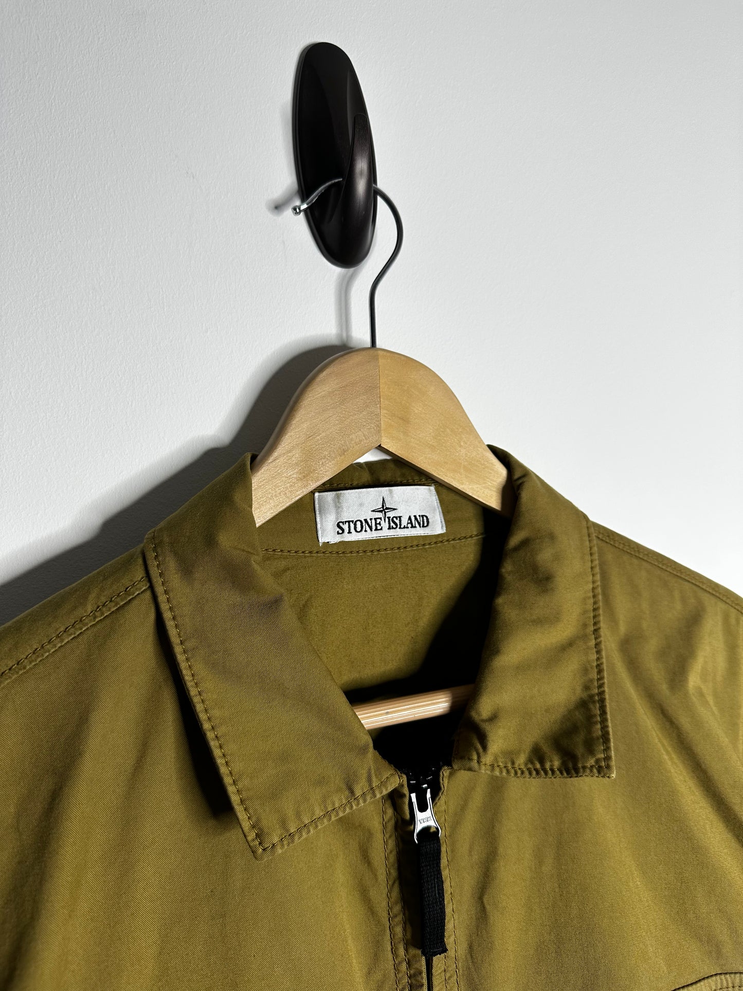 Stone Island Olive Supima Cotton Twill Stretch - TC Overshirt - Extra Large