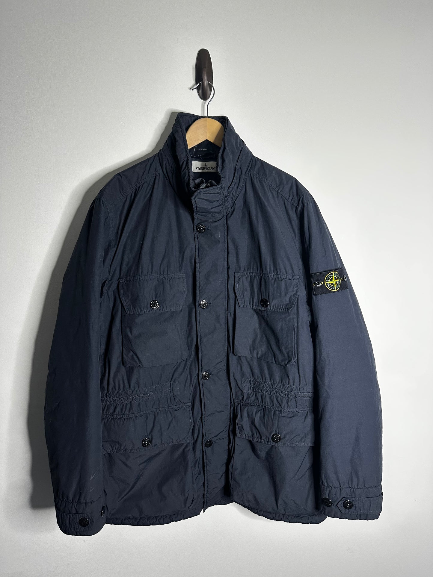 Stone Island Navy Naslan Light Watro Primaloft Field Jacket - Extra Large