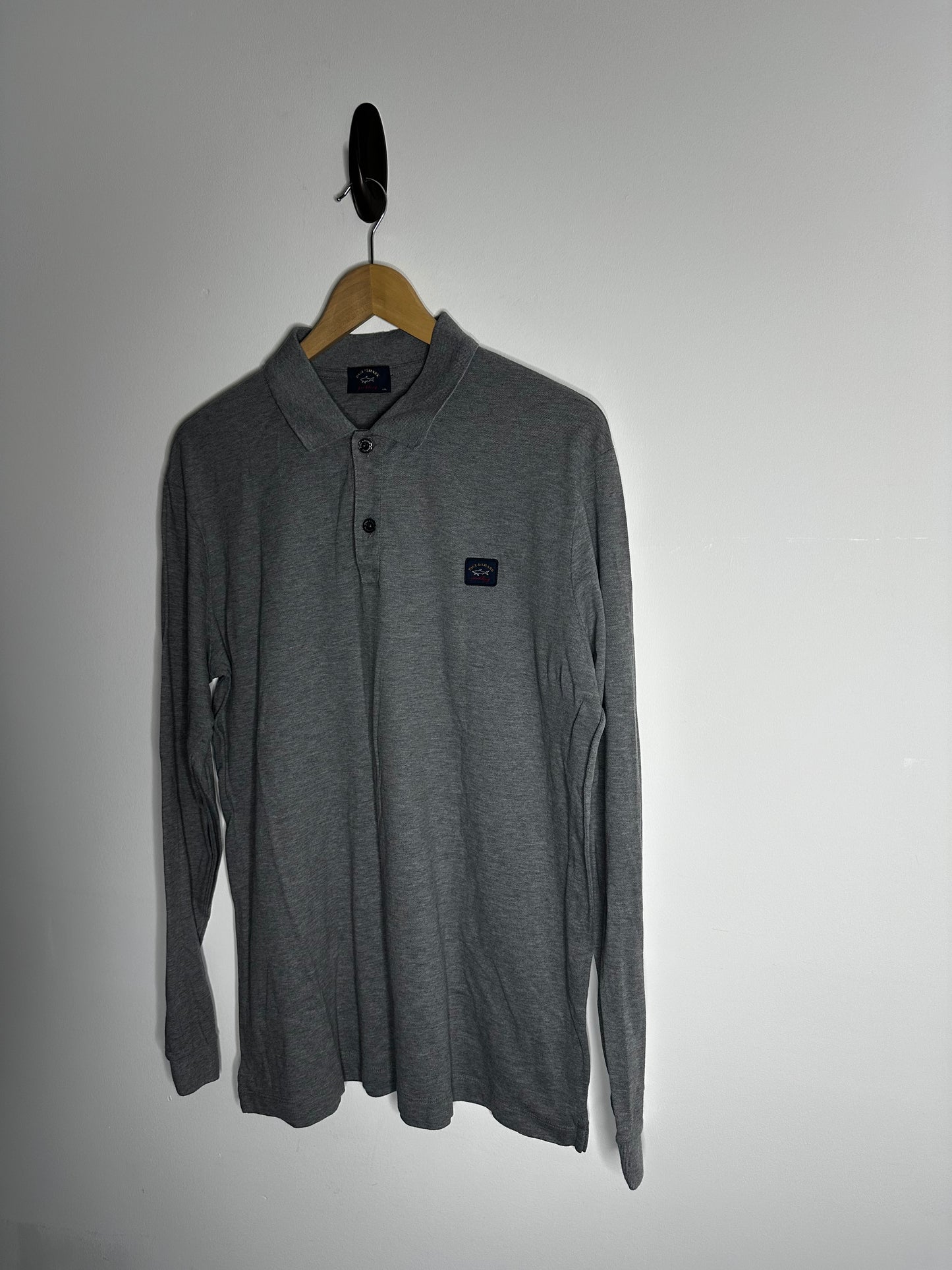Paul & Shark Grey Long Sleeve Polo Shirt - XXL