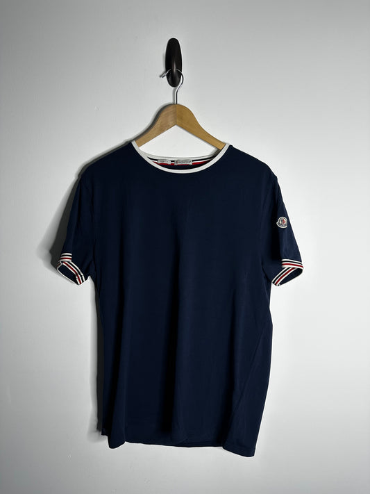 Moncler Navy Arm Badge T - Shirt - XXL