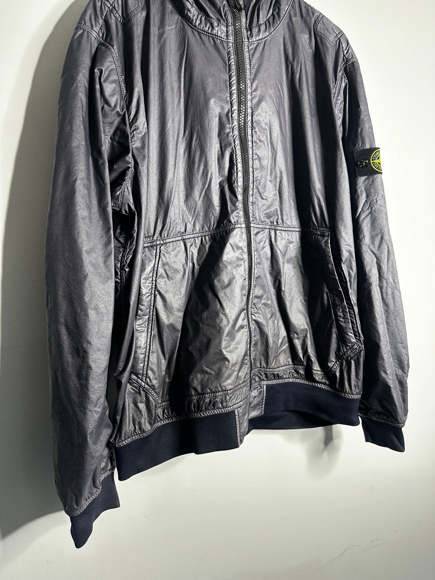 Stone Island Purple Lamy Flock Hooded Jacket - XXL