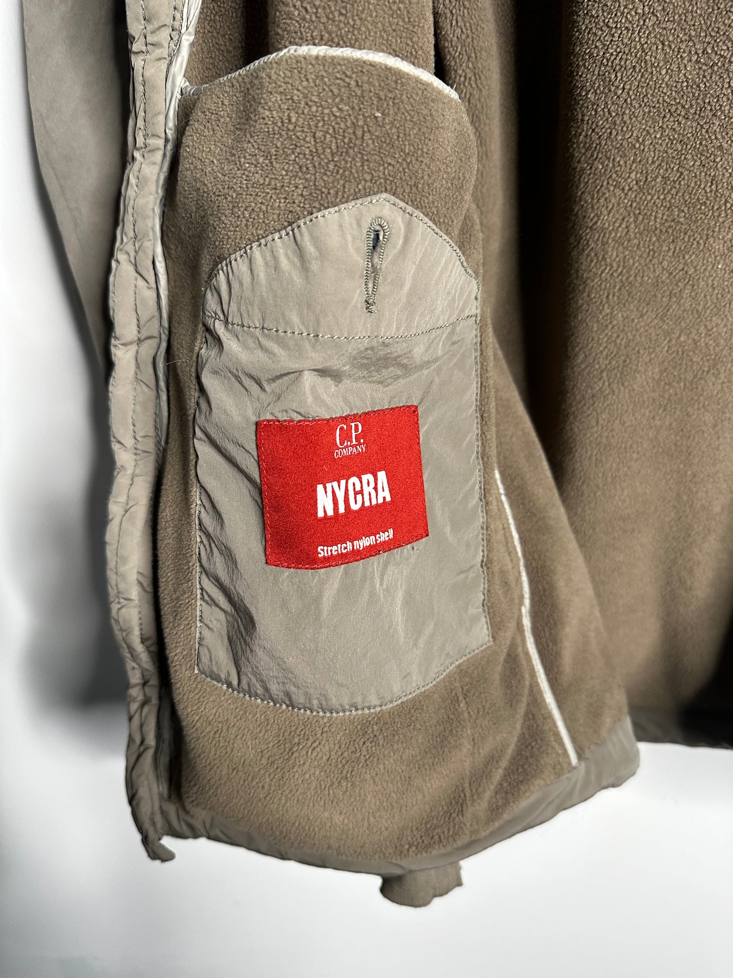 C.P. Company Tan Fleece Lined Nycra Stretch Goggle Jacket - XXXL