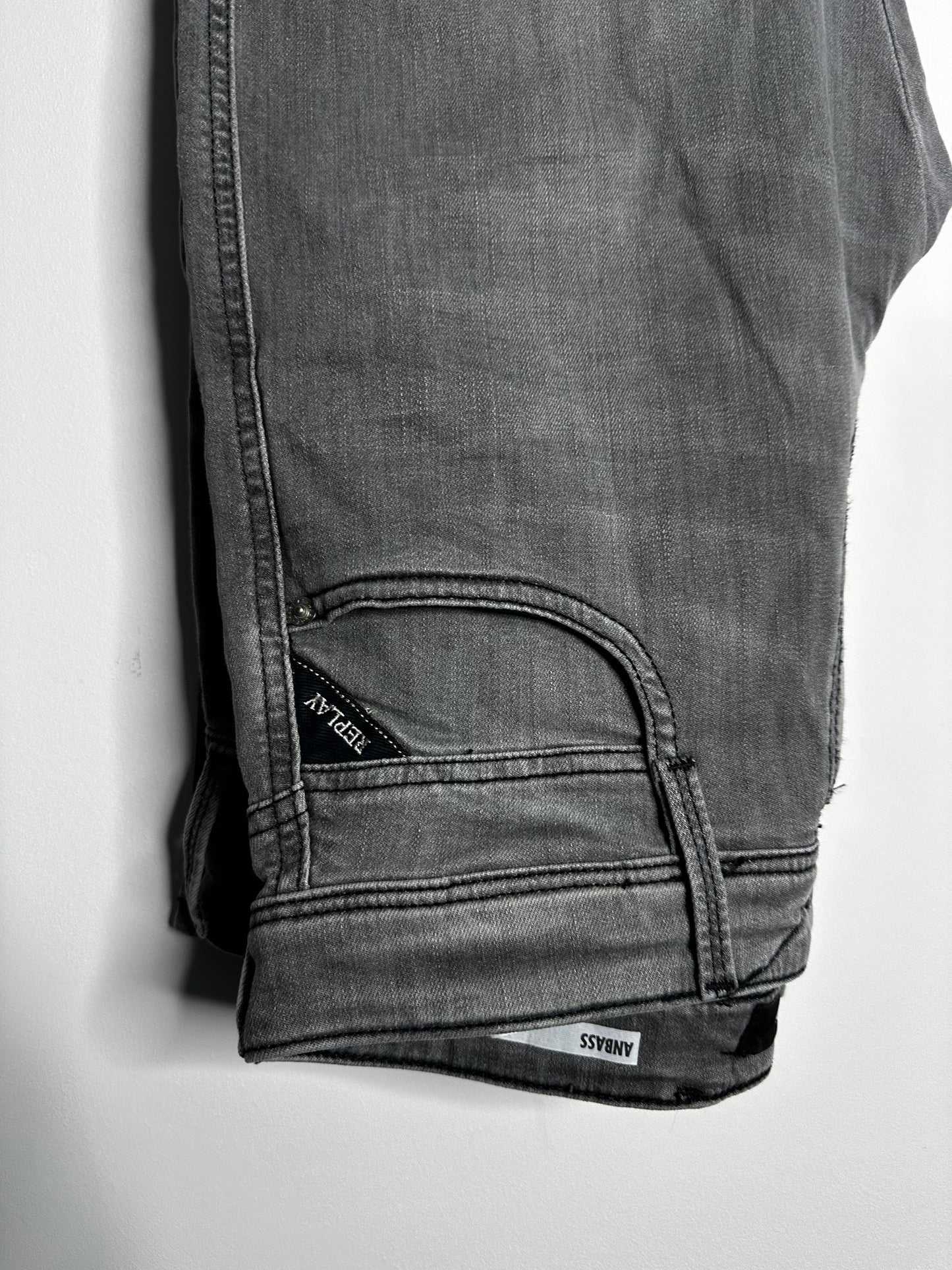 Replay Grey Anbass Jeans - 32 Waist / 32 Leg