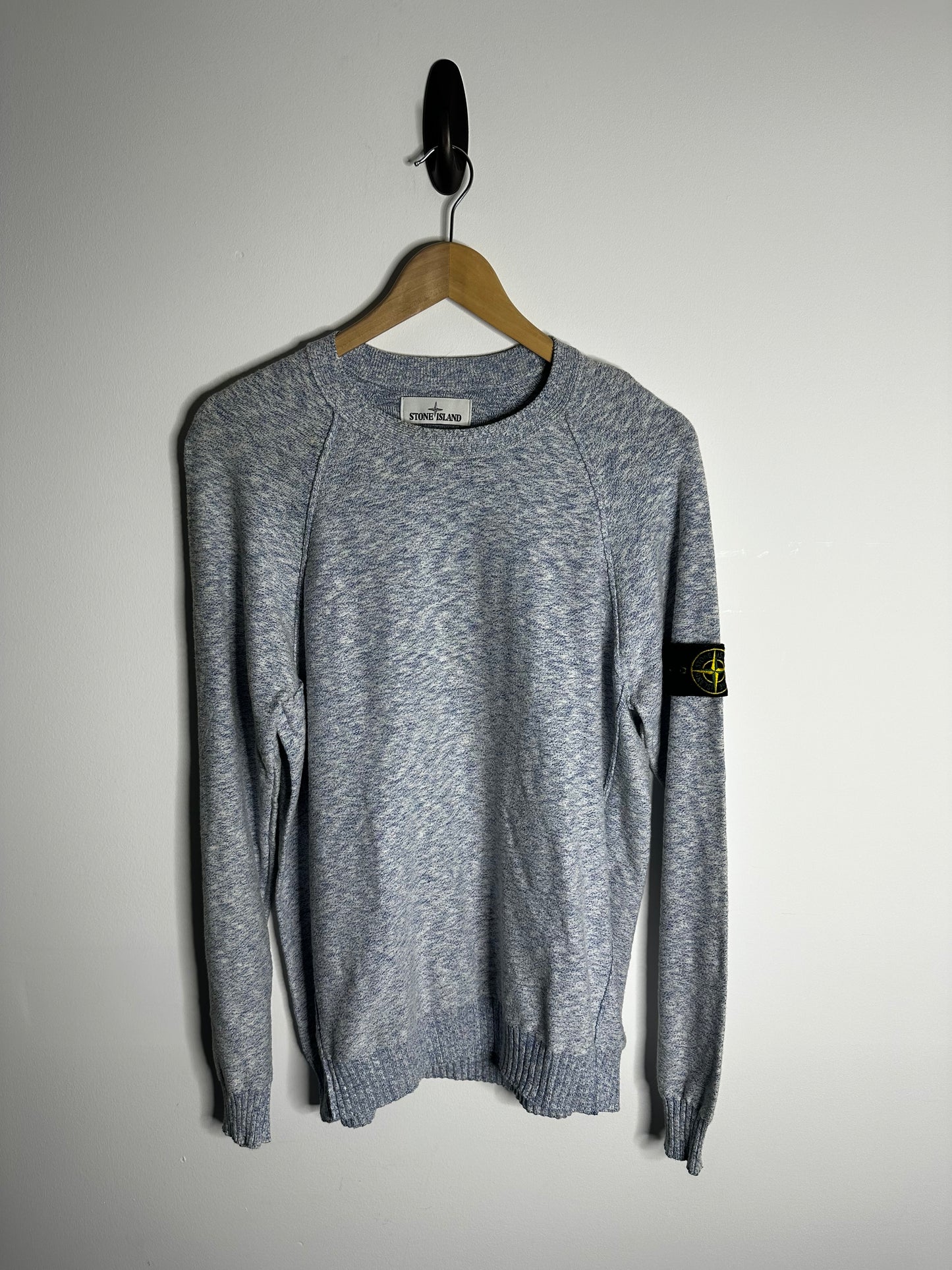 Stone Island Blue Marl Jumper - Large
