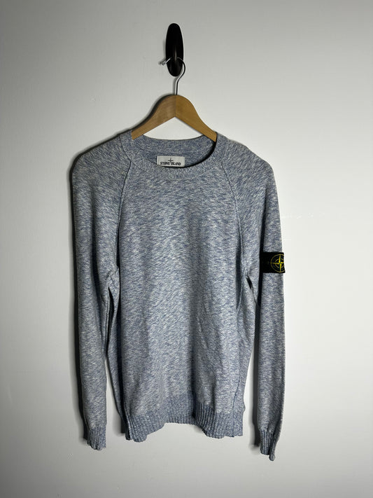 Stone Island Blue Marl Jumper - Large