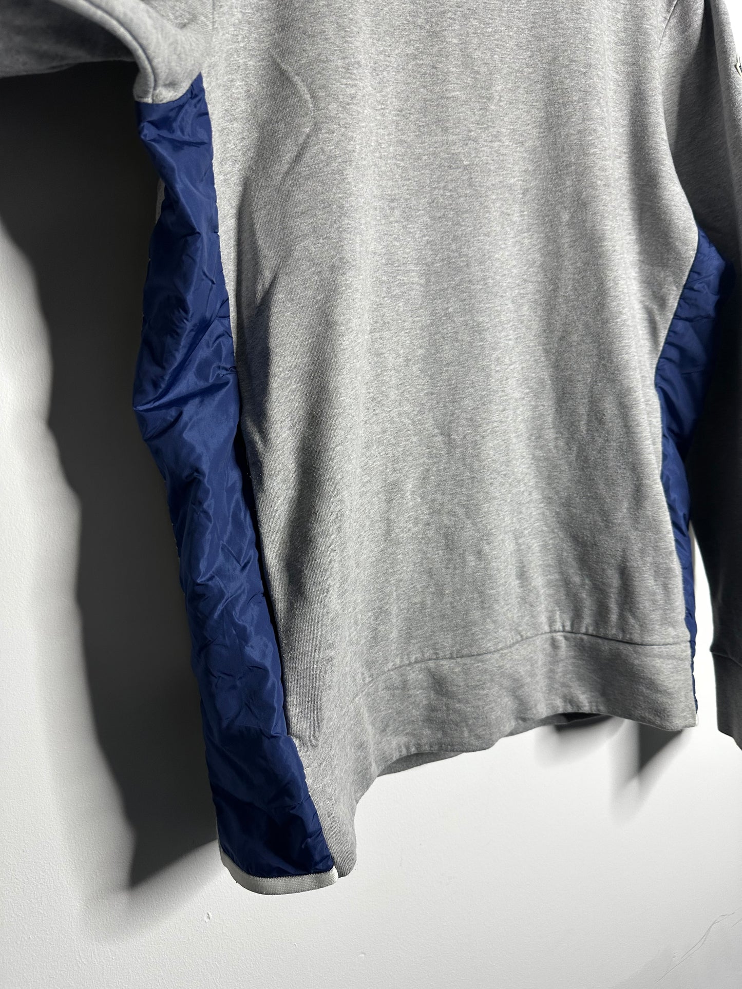 Moncler Grey Nylon Panel Sweatshirt - XXL