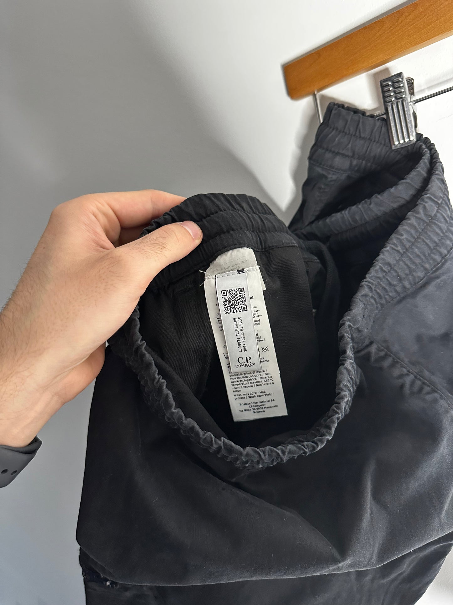 C.P. Company Black Cargo Trousers - Extra Large