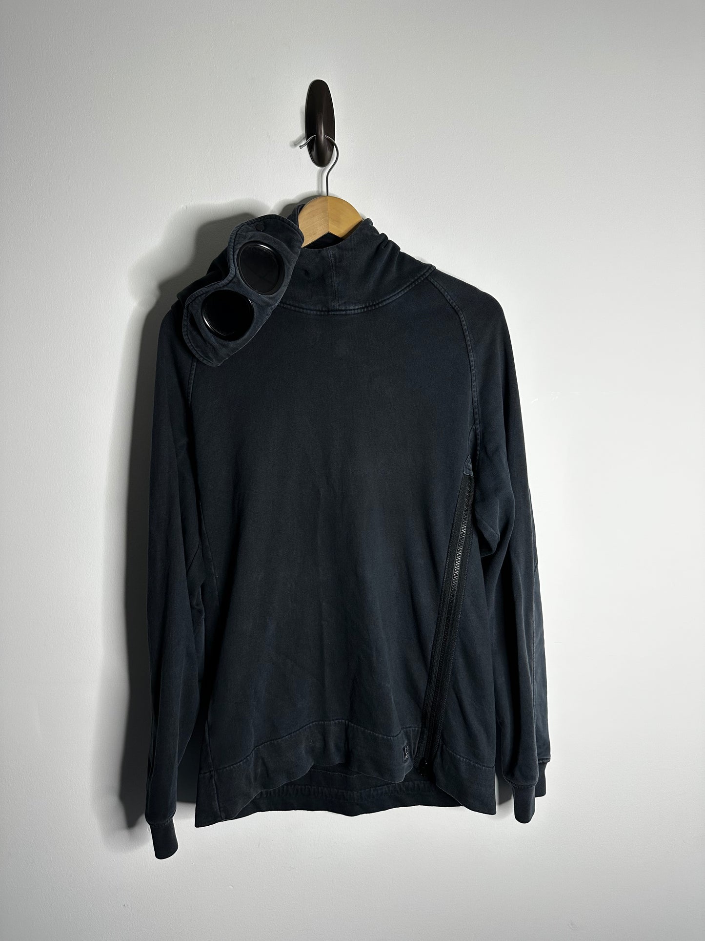 C.P. Company Black Pullover Goggle Hoodie - Medium