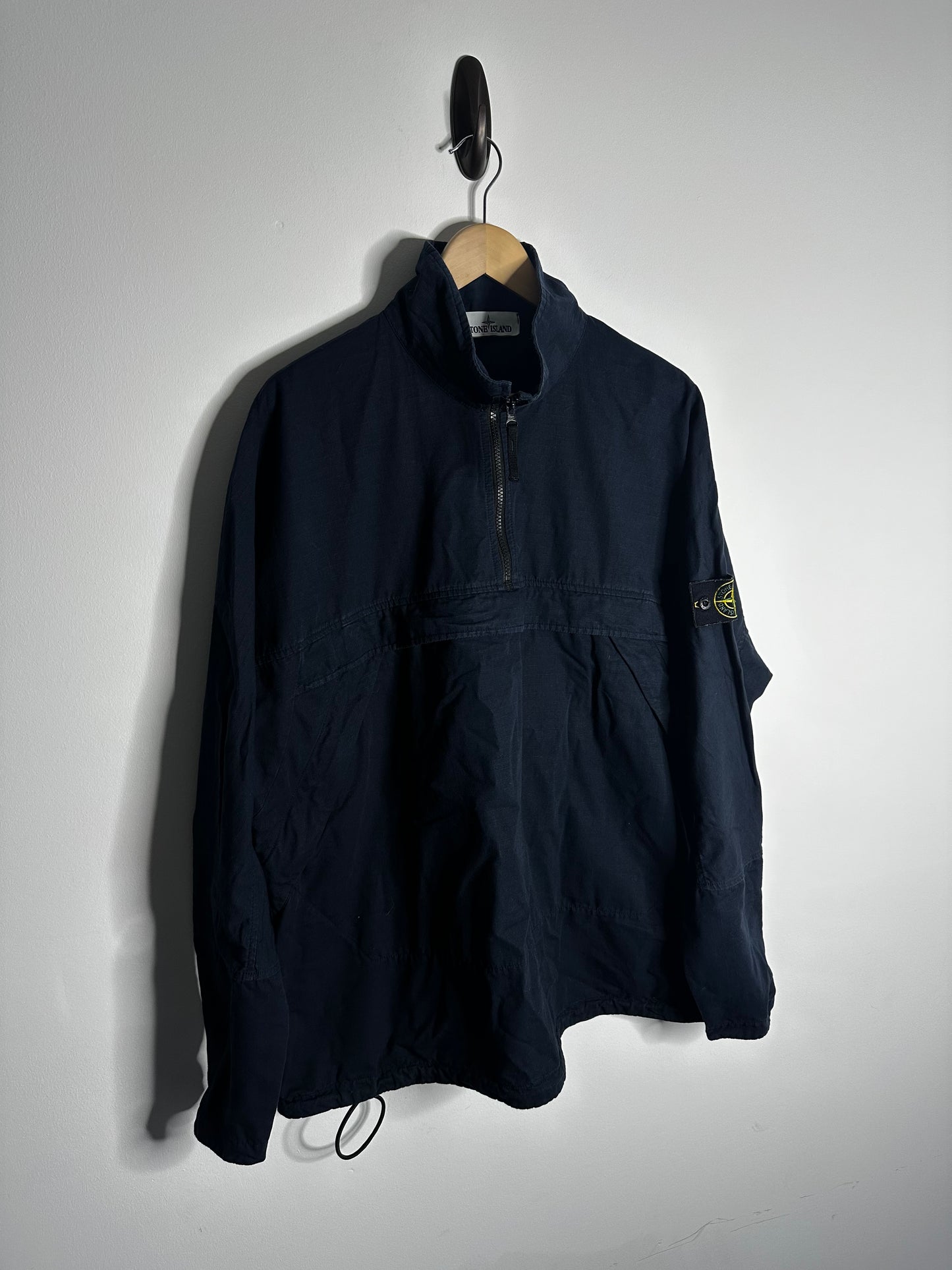 Stone Island Navy Ripstop Pullover Smock - Extra Large