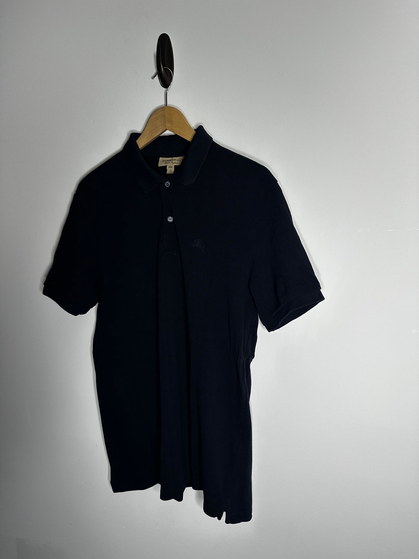 Burberry Navy Nova Check Collar Polo Shirt - XXL