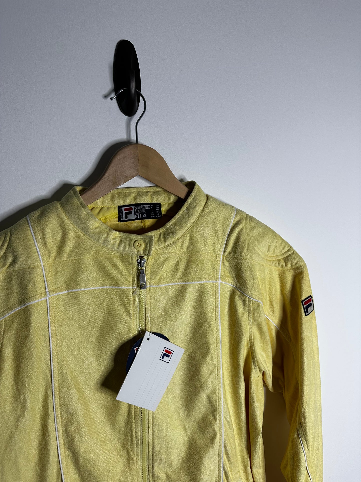 Fila Terrinda Yellow Padded Shoulder Tracksuit Top - XXL