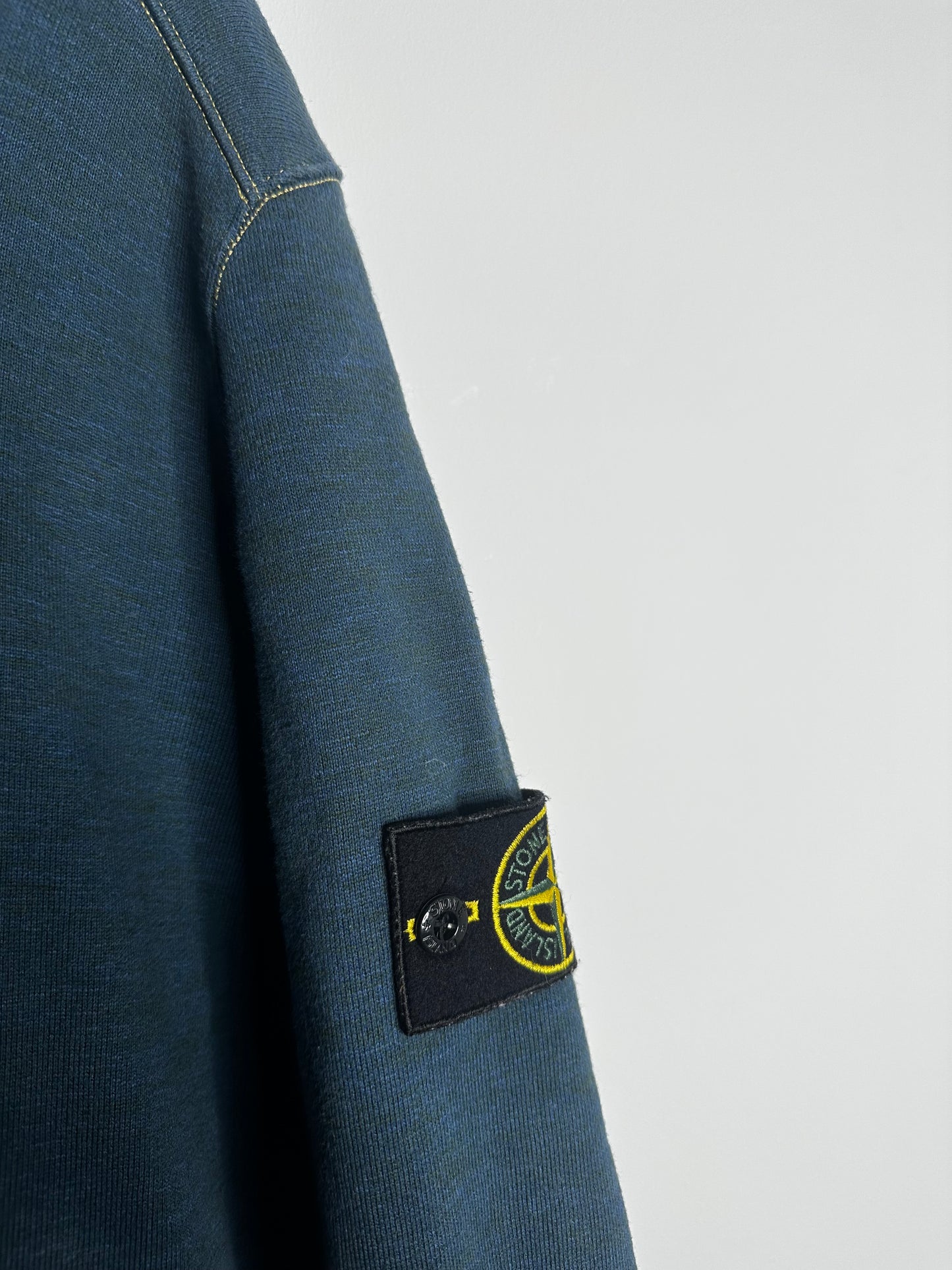 Stone Island Blue Multi Zip Pocket Hoodie - Extra Large