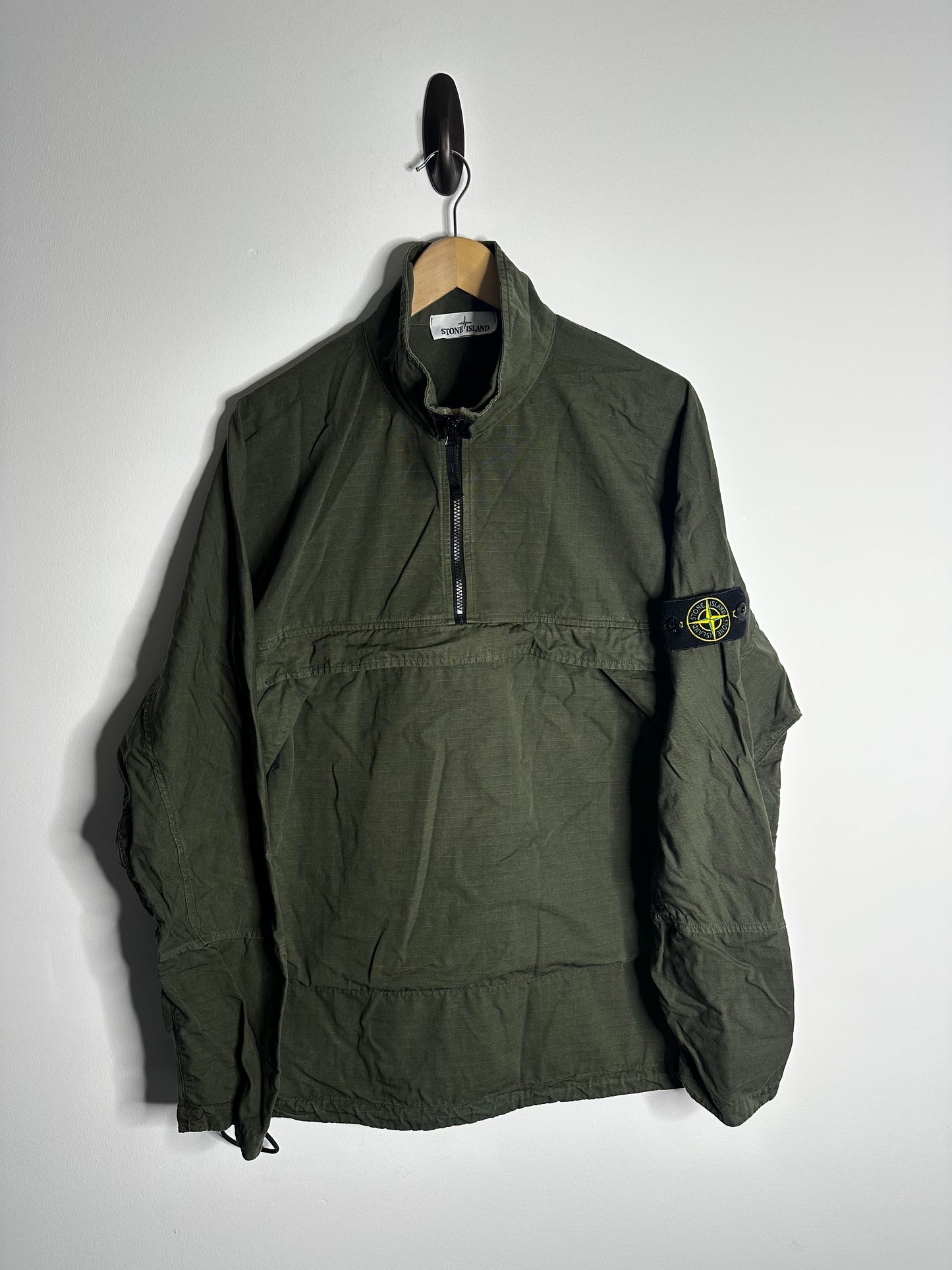 Stone Island Khaki Ripstop Pullover Smock - Extra Large