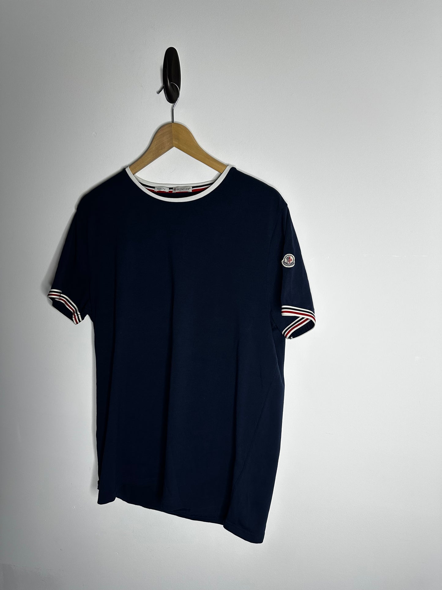 Moncler Navy Arm Badge T - Shirt - XXL
