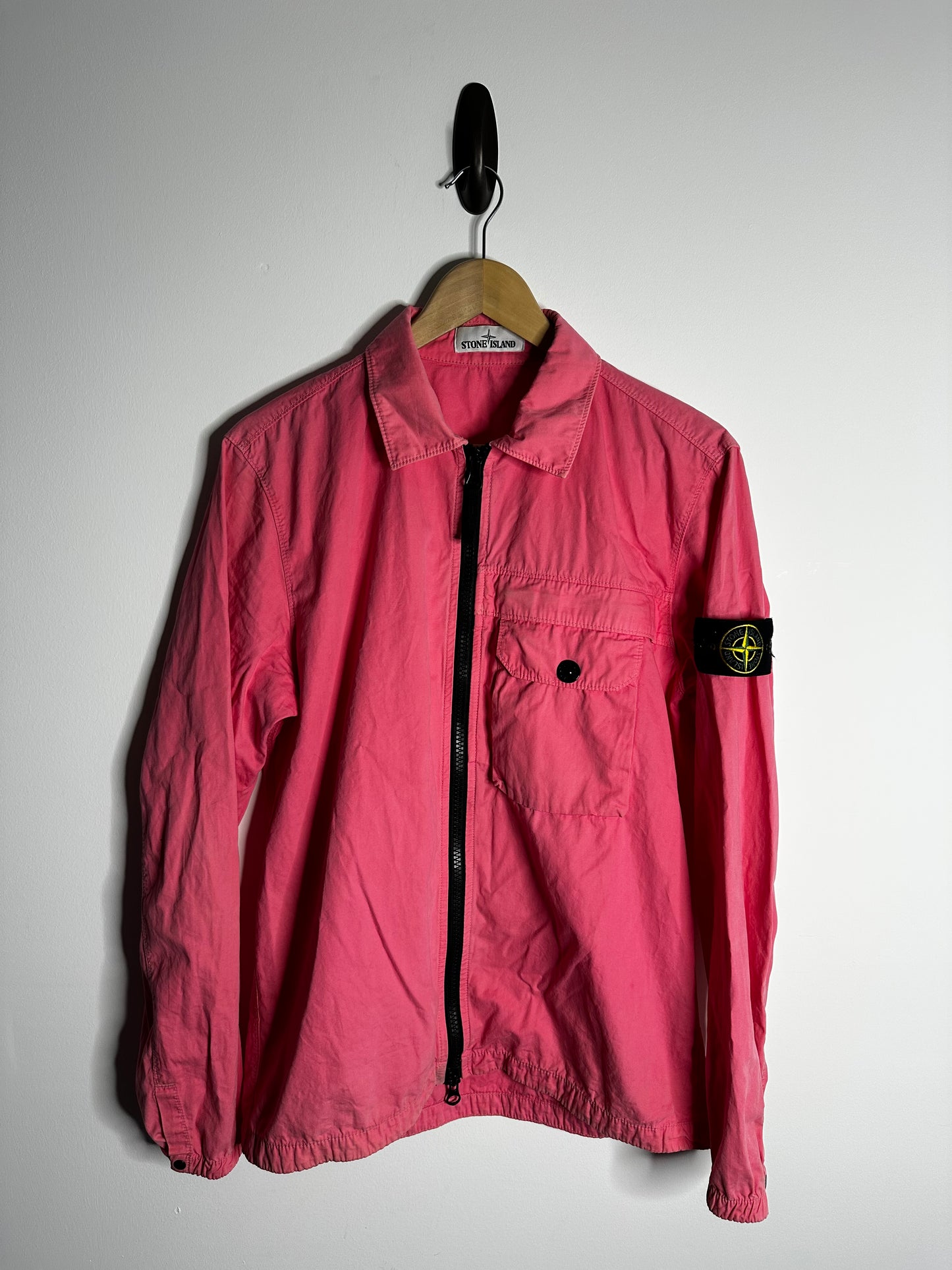 Stone Island Pink Single Pocket Overshirt - Medium