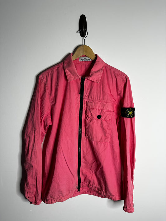 Stone Island Pink Single Pocket Overshirt - Medium
