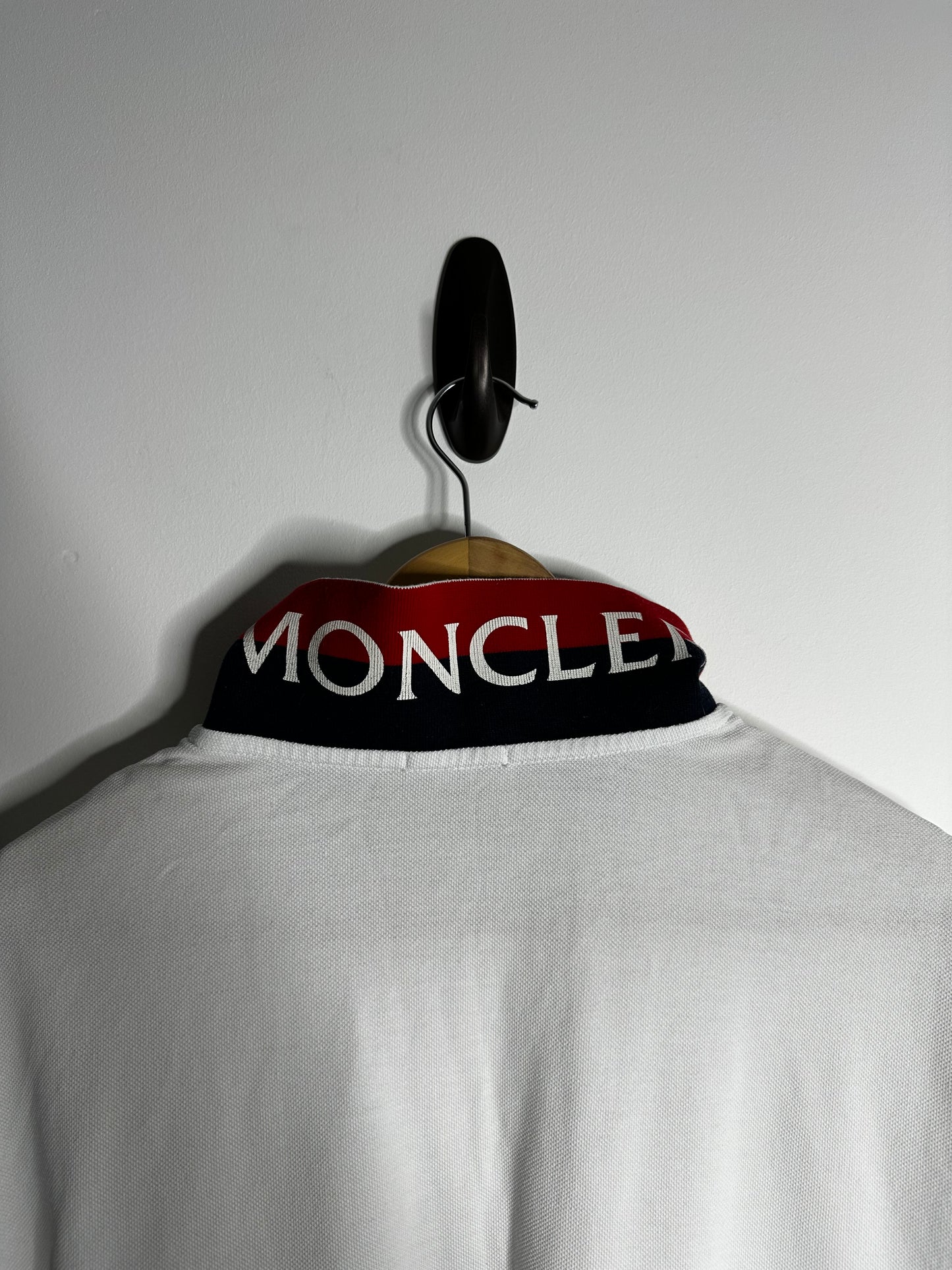 Moncler White Polo Shirt - XXL