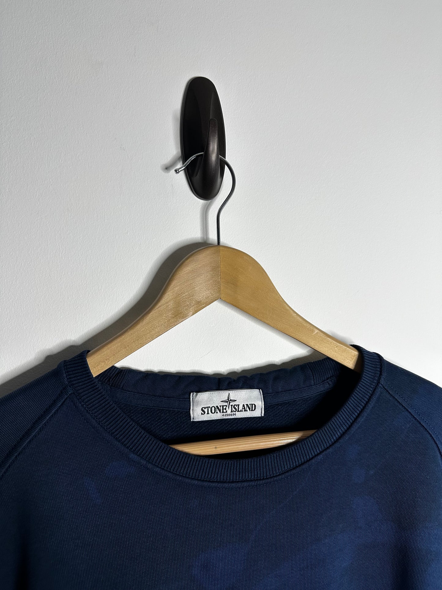 Stone Island Navy Print Crewneck Sweatshirt - Extra Large