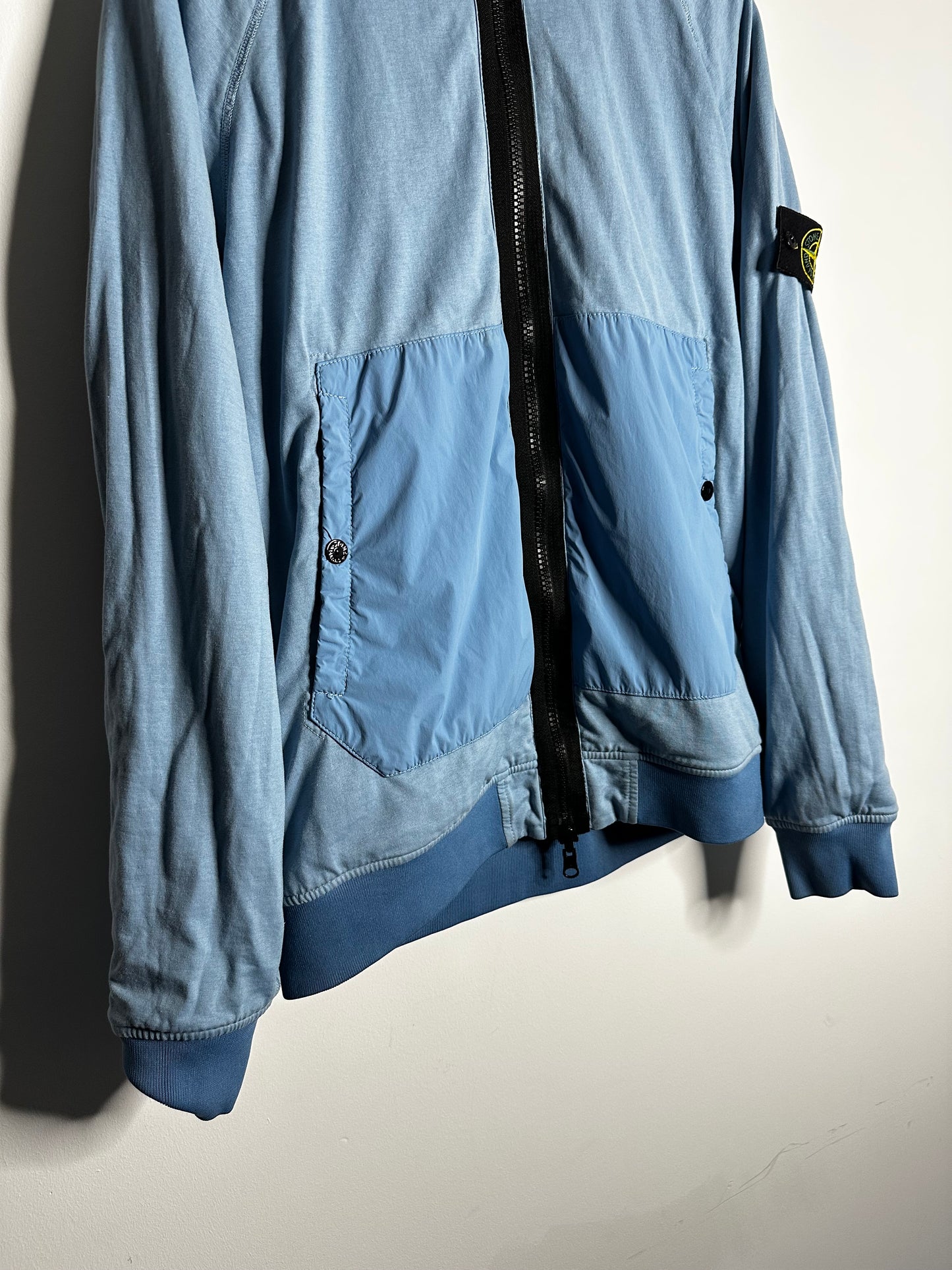 Stone Island Light Blue Comfort Tech Polartec Reversible Jacket - Medium