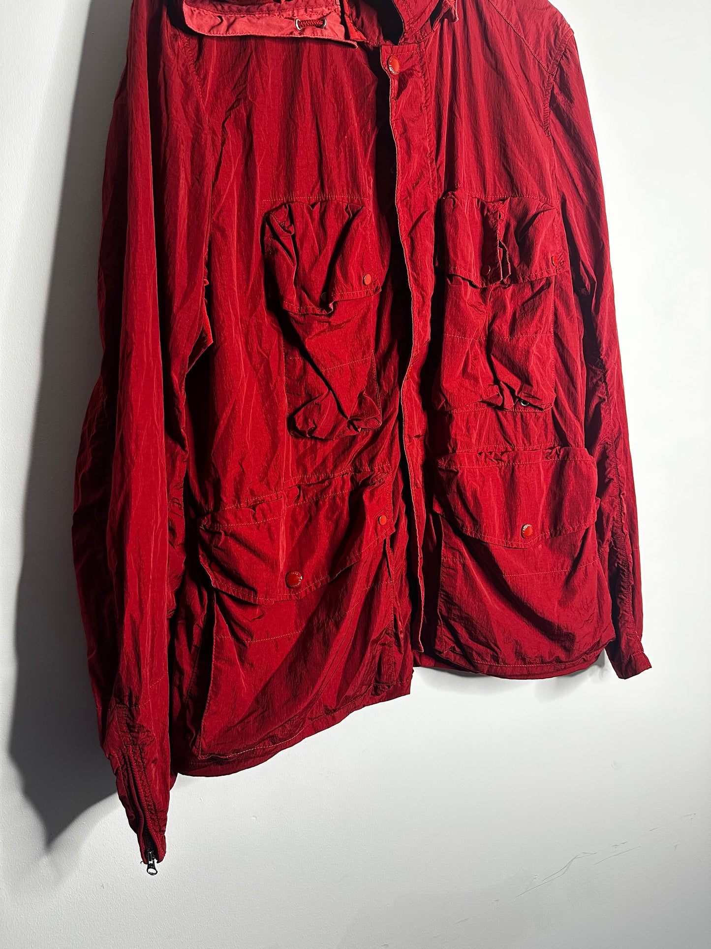 C.P. Company Red Multi Pocket Goggle Jacket - XXXL