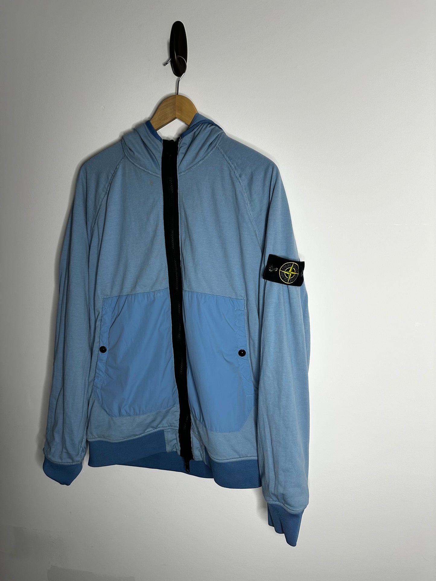 Stone Island Light Blue Comfort Tech Polartec Reversible Jacket - Medium