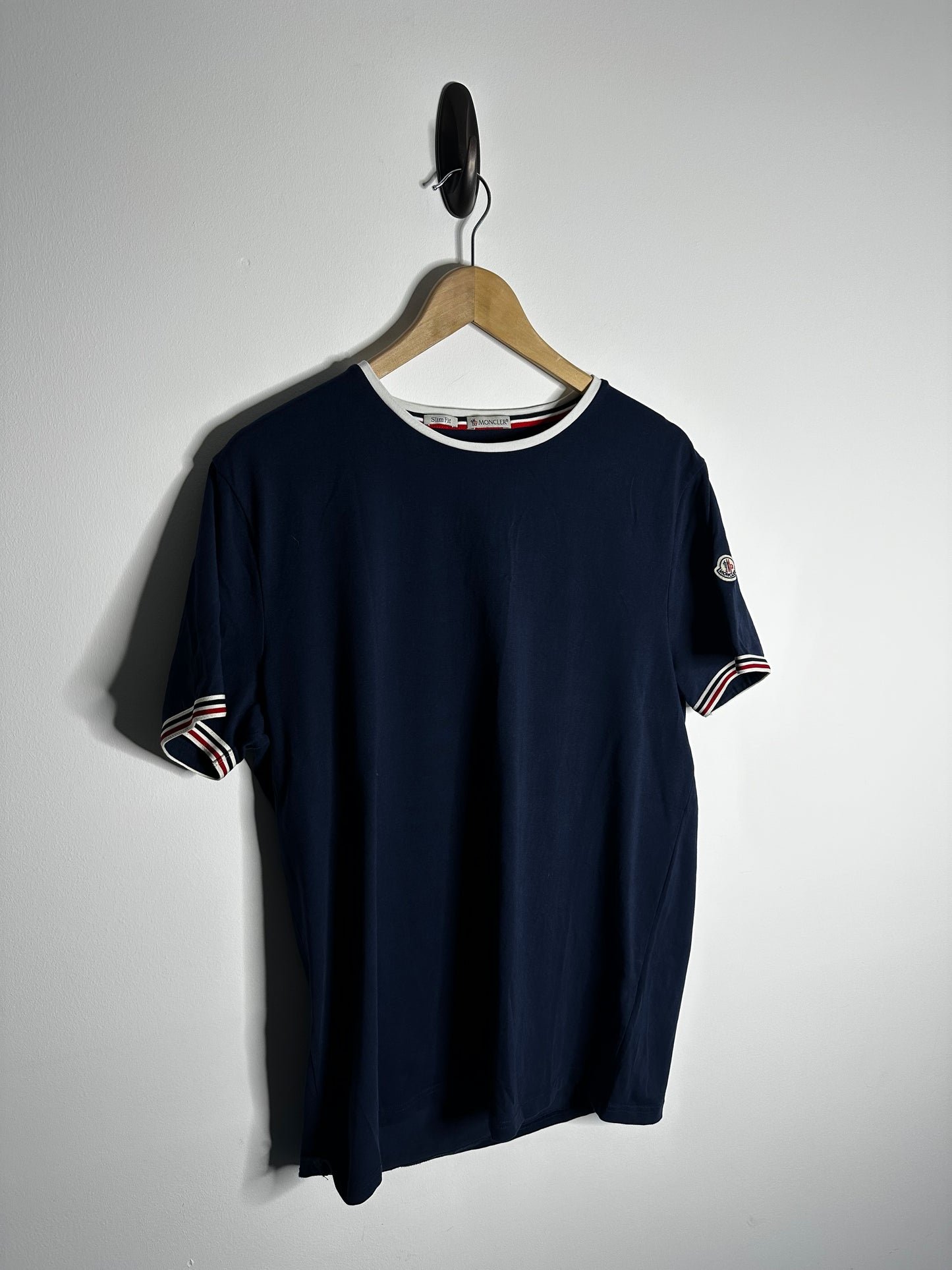 Moncler Navy Arm Badge T - Shirt - XXL