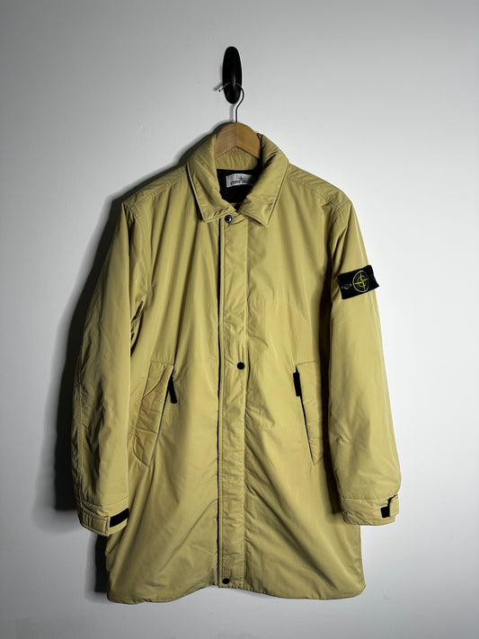 Stone Island Beige Micro Twill Primaloft Insulation Trench Coat - Medium