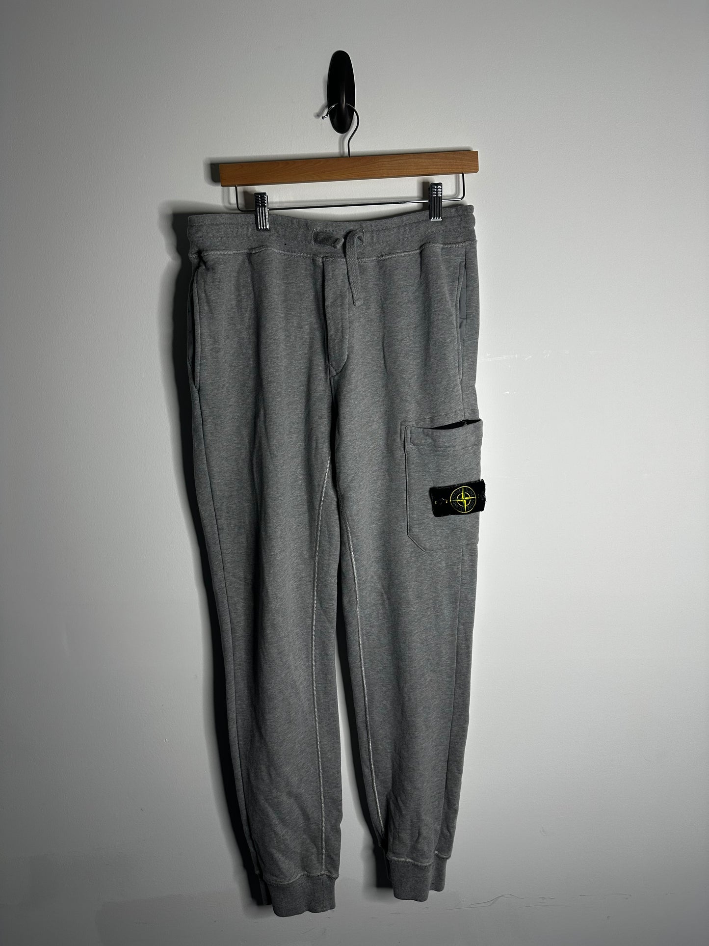 Stone Island Grey Full Tracksuit Zip Hoodie & Tracksuit Bottoms - Medium
