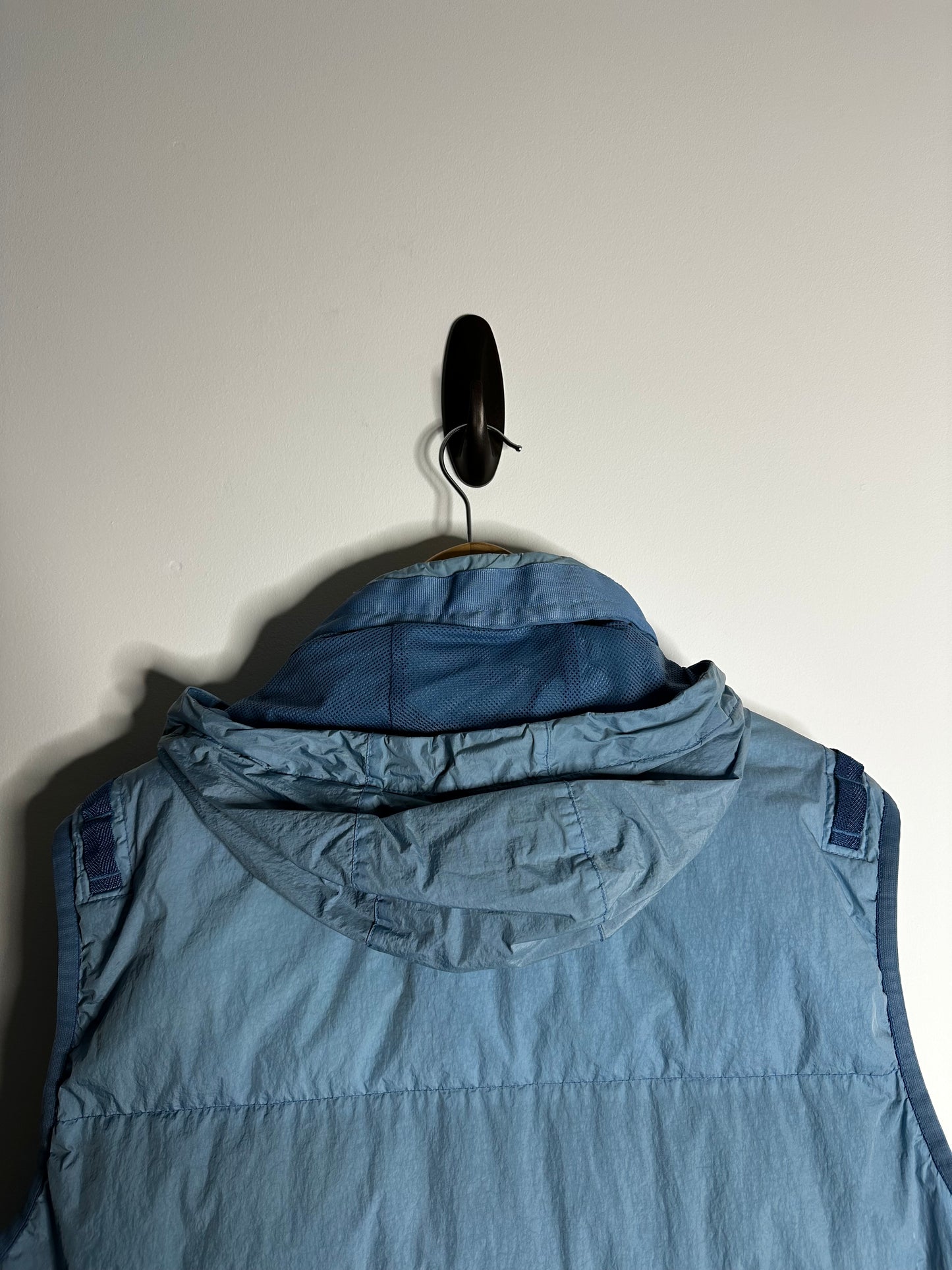 Stone Island Blue Crinkle Reps R-NY Down Gilet - Medium