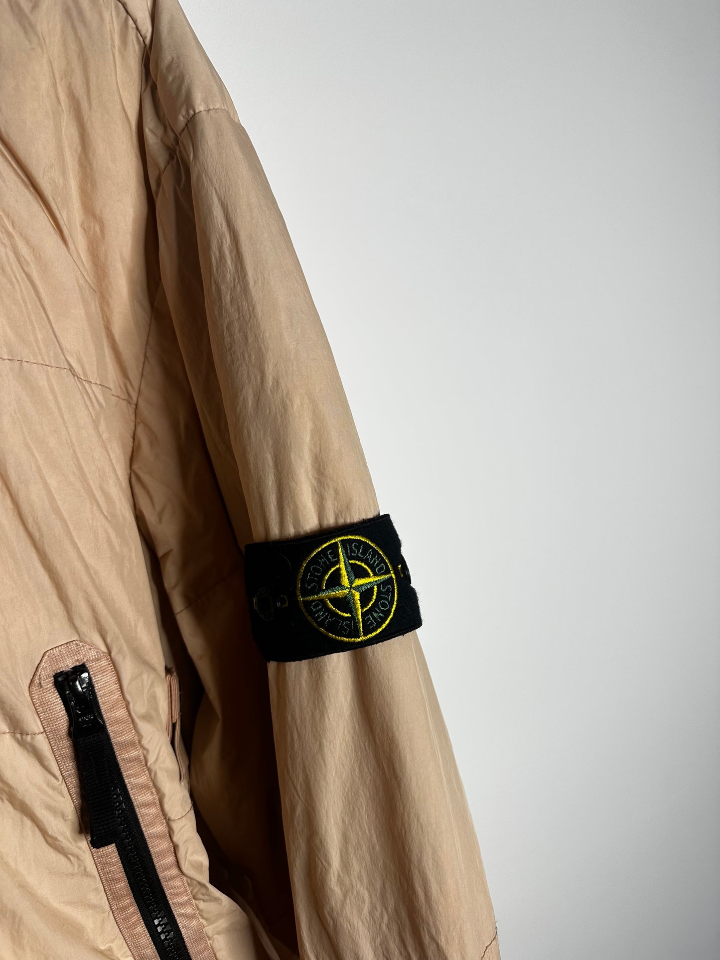 Stone Island Peach Crinkle Reps Down Hooded Jacket - XXL