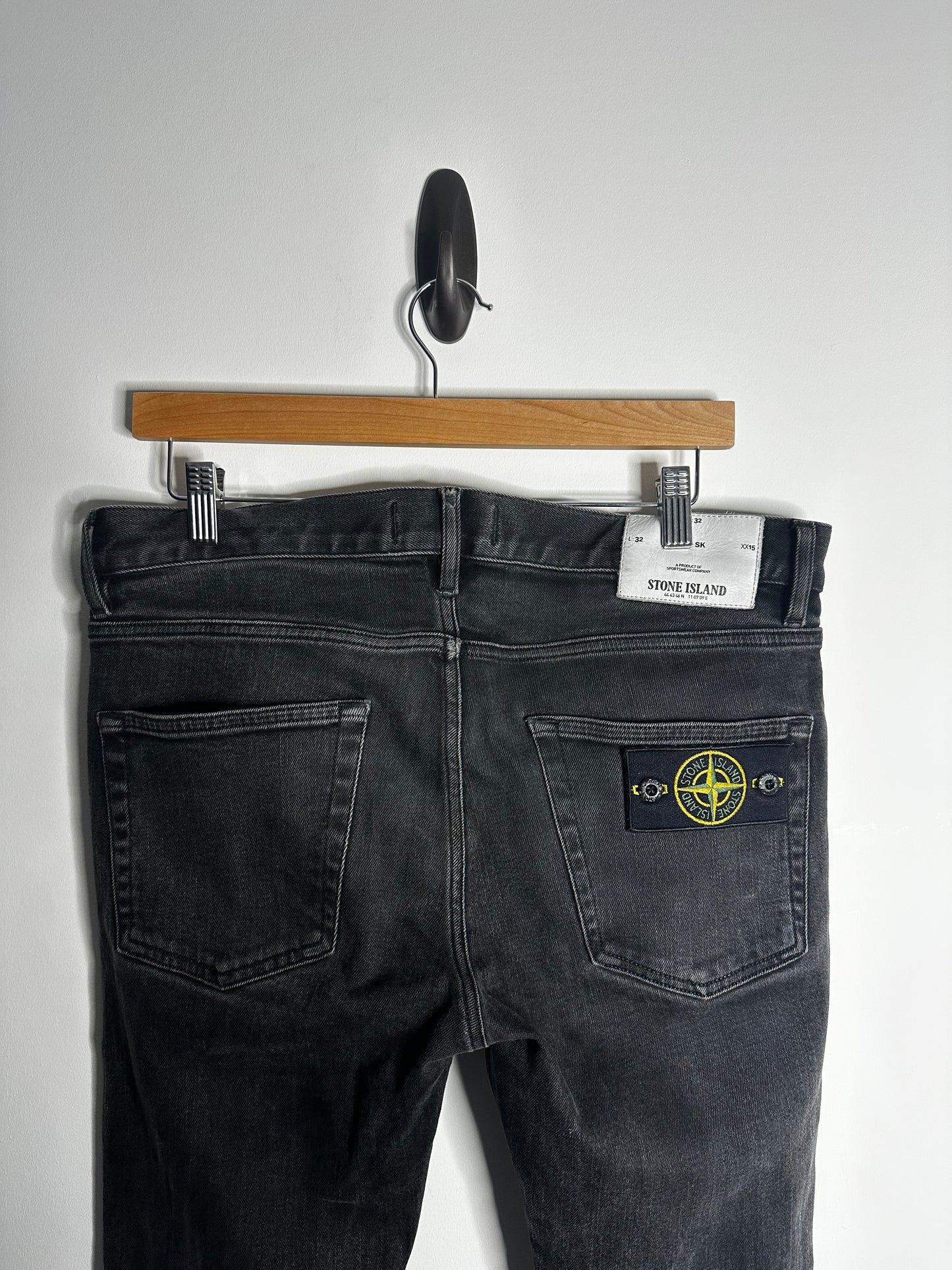 Stone Island Black Denim Jeans - 32 Waist / 32 Leg