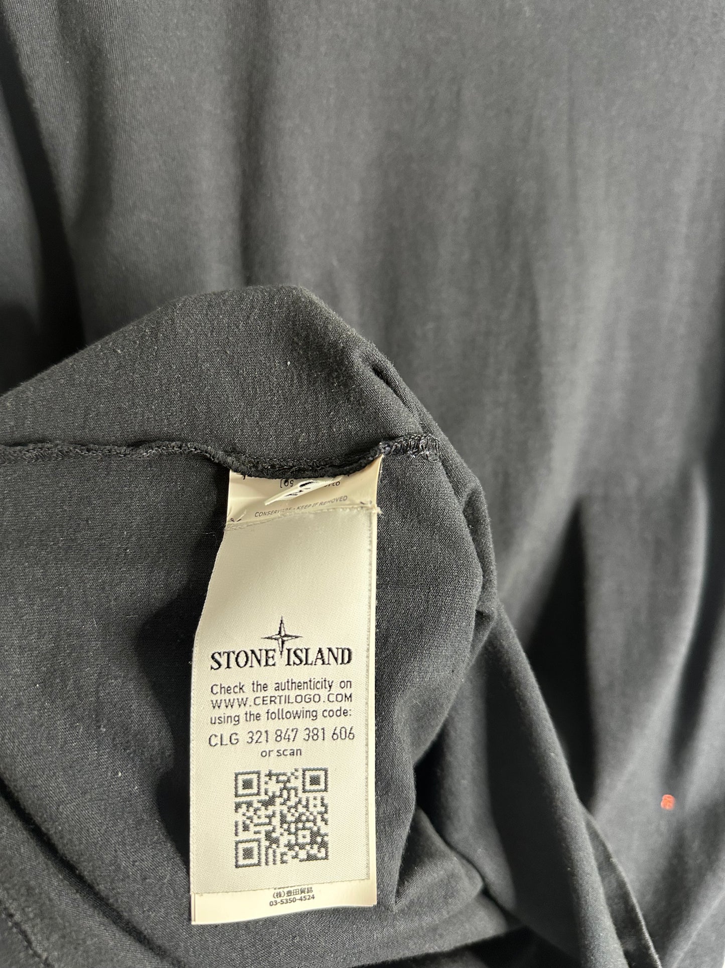 Stone Island Navy Graphic Print T - Shirt - Medium