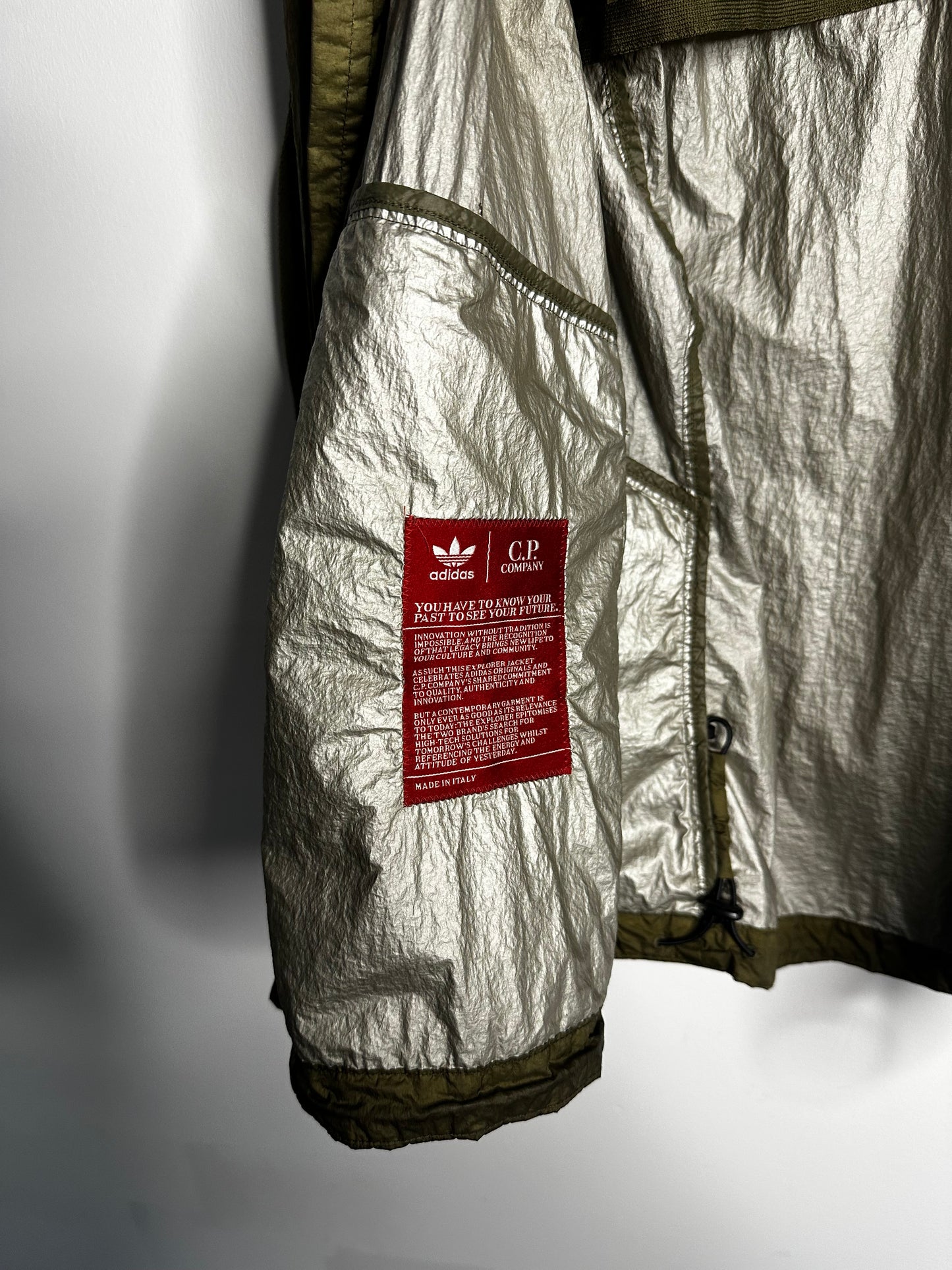 C.P. Company x Adidas Originals Green Chrome Explorer Goggle Jacket - Small