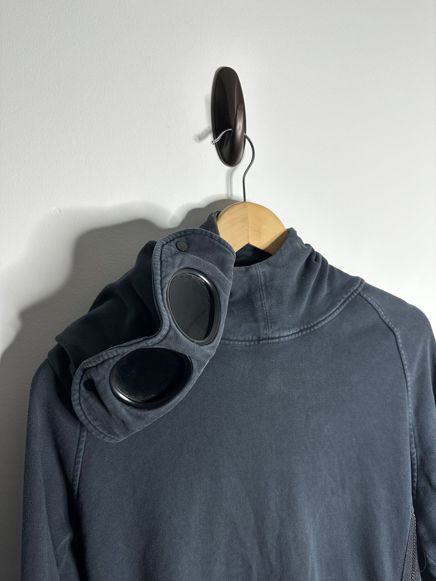 C.P. Company Black Pullover Goggle Hoodie - Medium