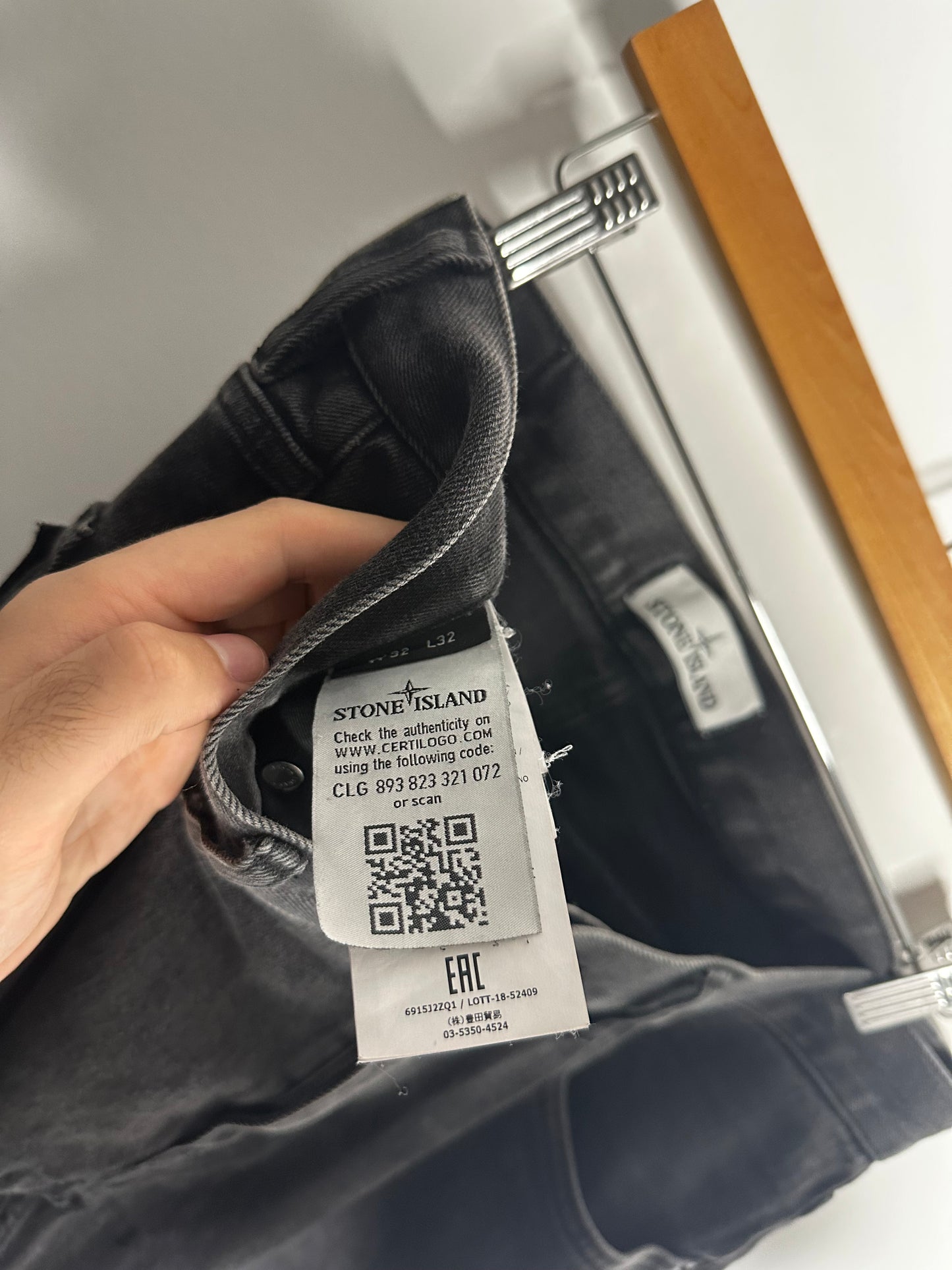 Stone Island Black Denim Jeans - 32 Waist / 32 Leg